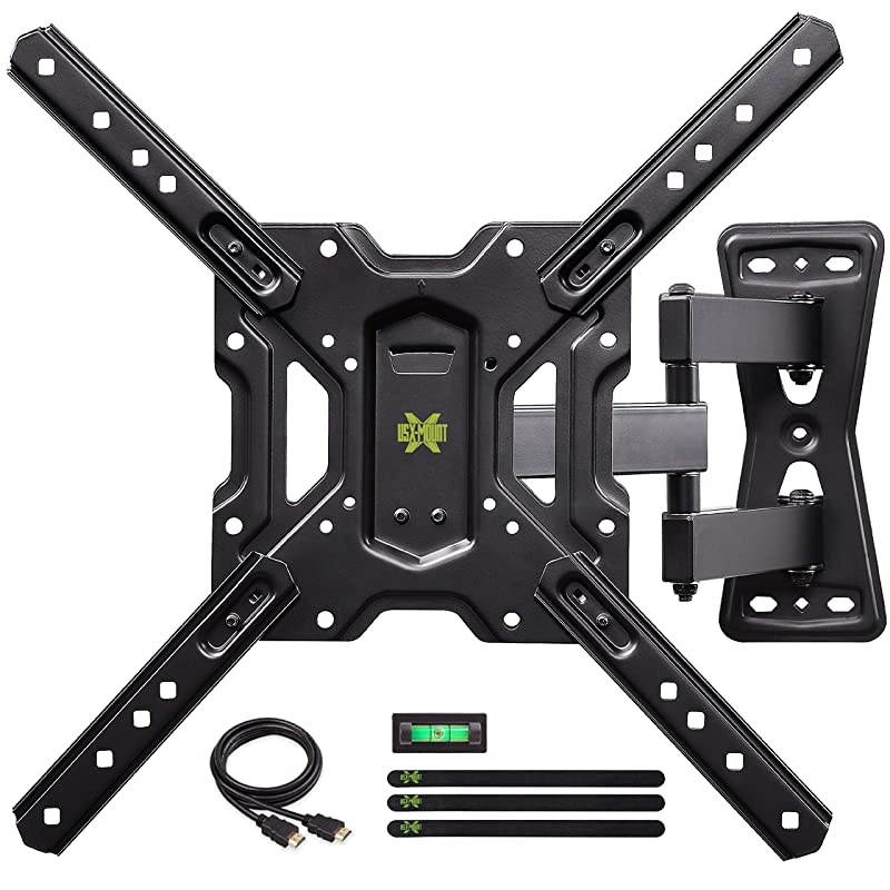 Full Motion Swivel Articulating Tilt TV Wall Mount Bracket for 26-55" LED, OLED and 4K TVs, TV Mount Fit for 32, 40, 50 TV with VESA Up to 400x400mm-Weight Capacity Up to 60lbs