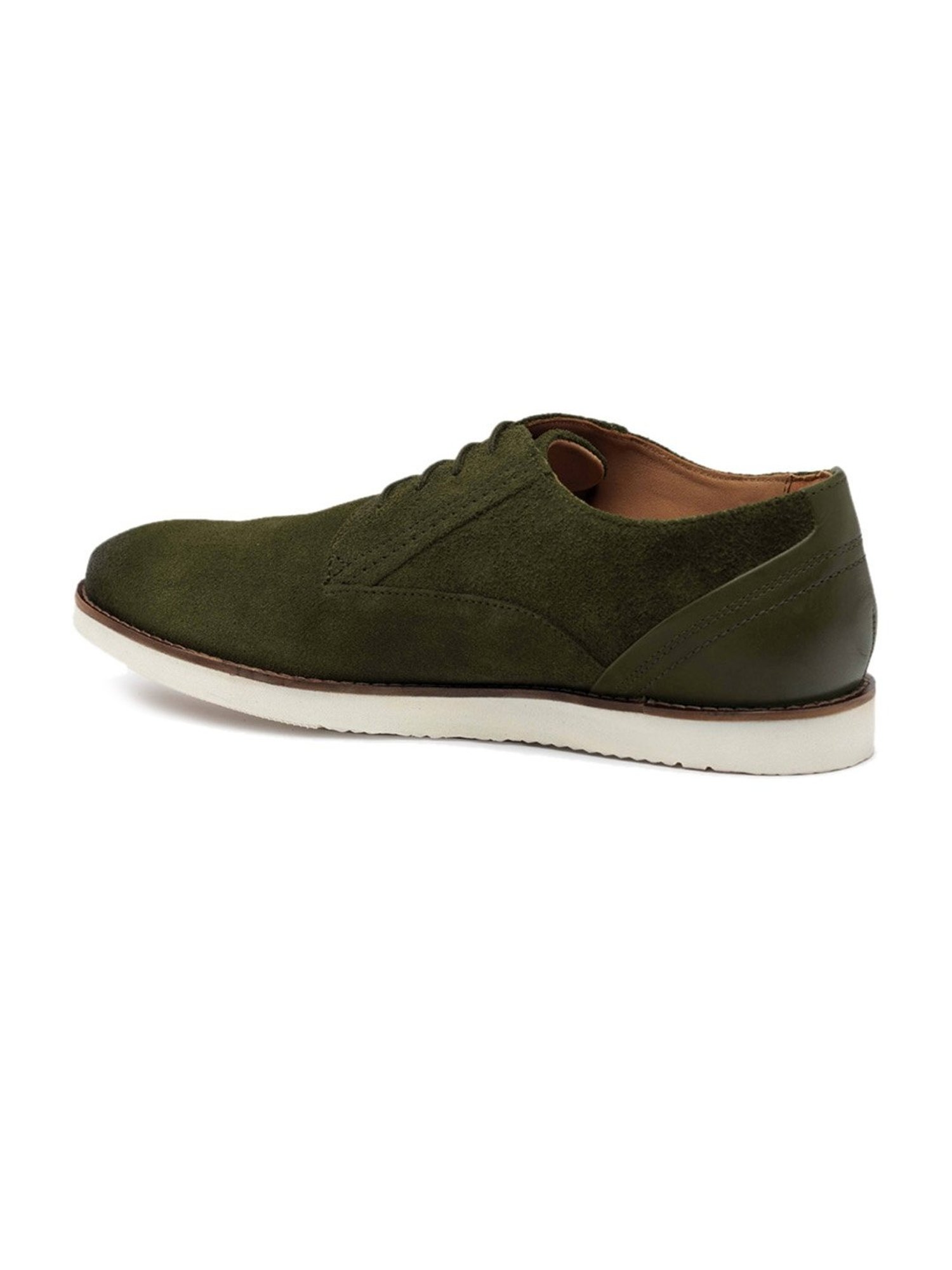 Ruosh Men's Green Derby Shoes