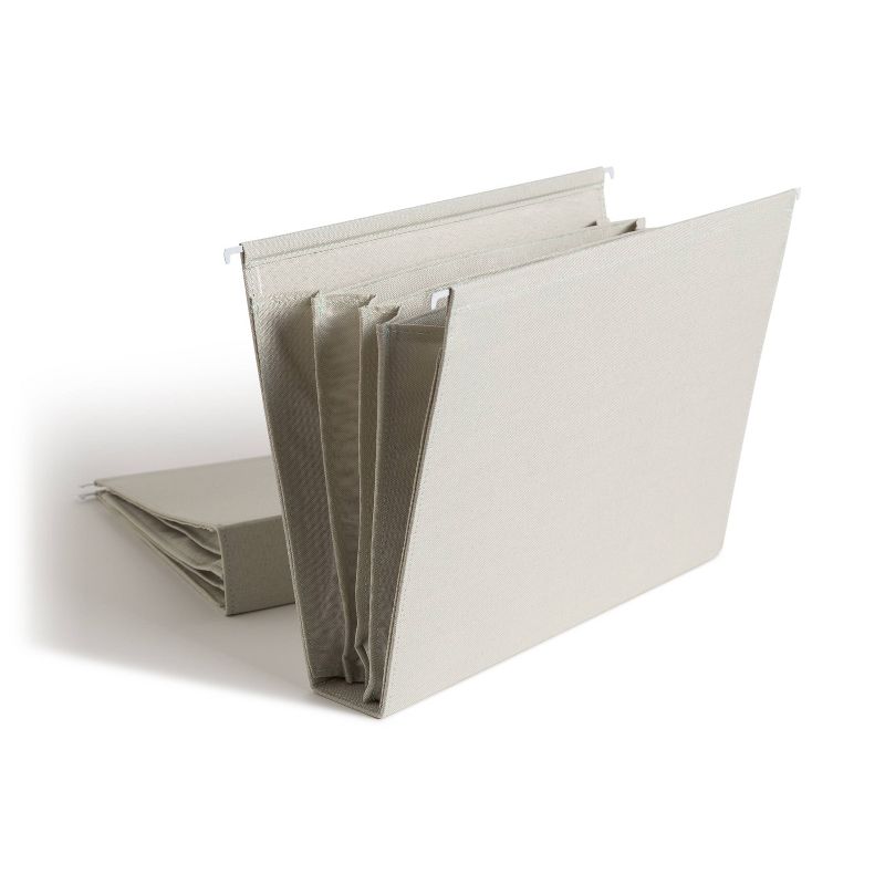 U Brands 2pk 4 Pocket Extra Capacity Linen Hanging File Folder - Coastal Comfort