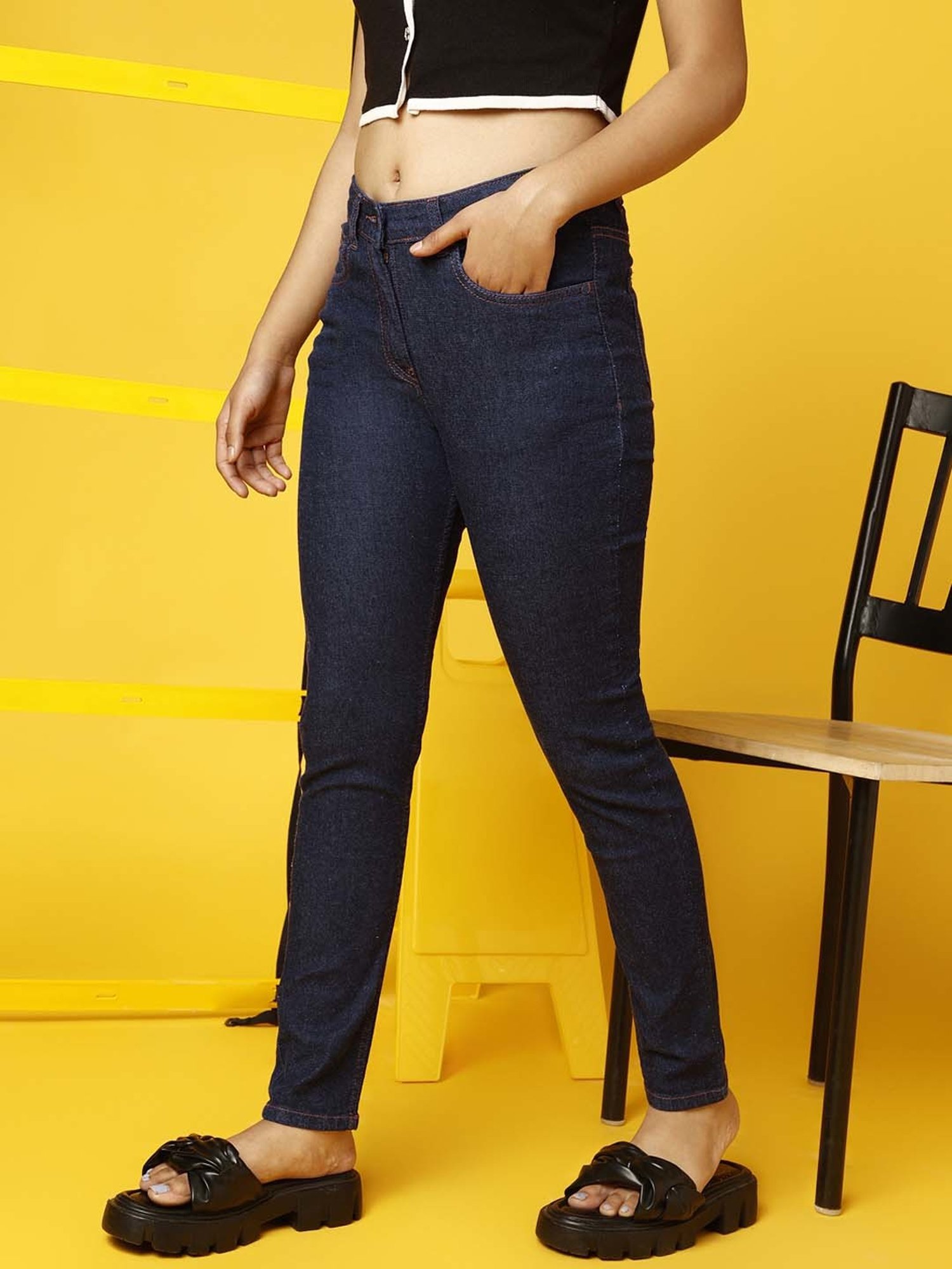 Tales & Stories Girls Blue Skinny Fit Jeans