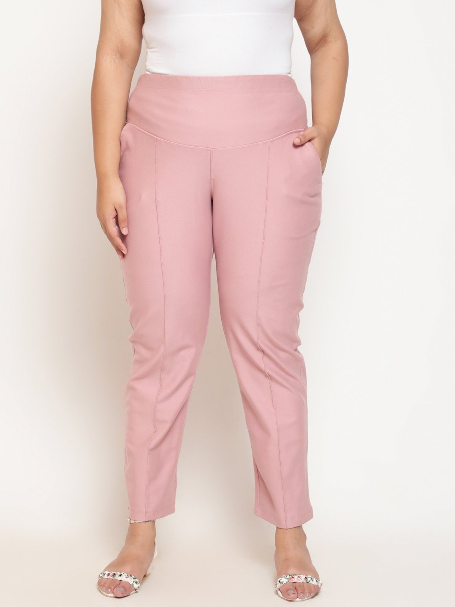 Amydus Rose Pink Regular Fit Pants