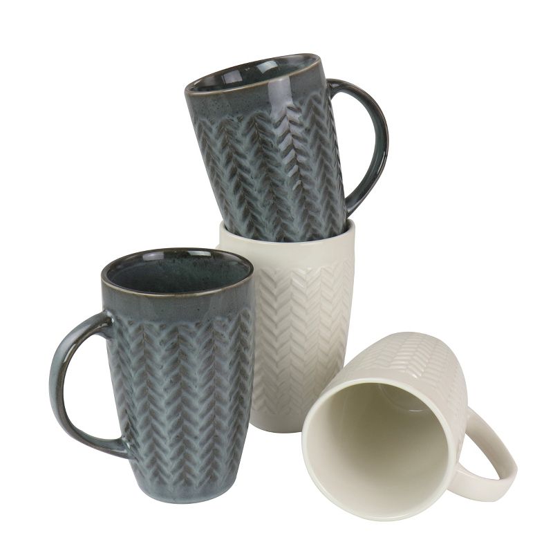 Gibson Home 22 Ounce 4 Piece Stoneware Mug Set
