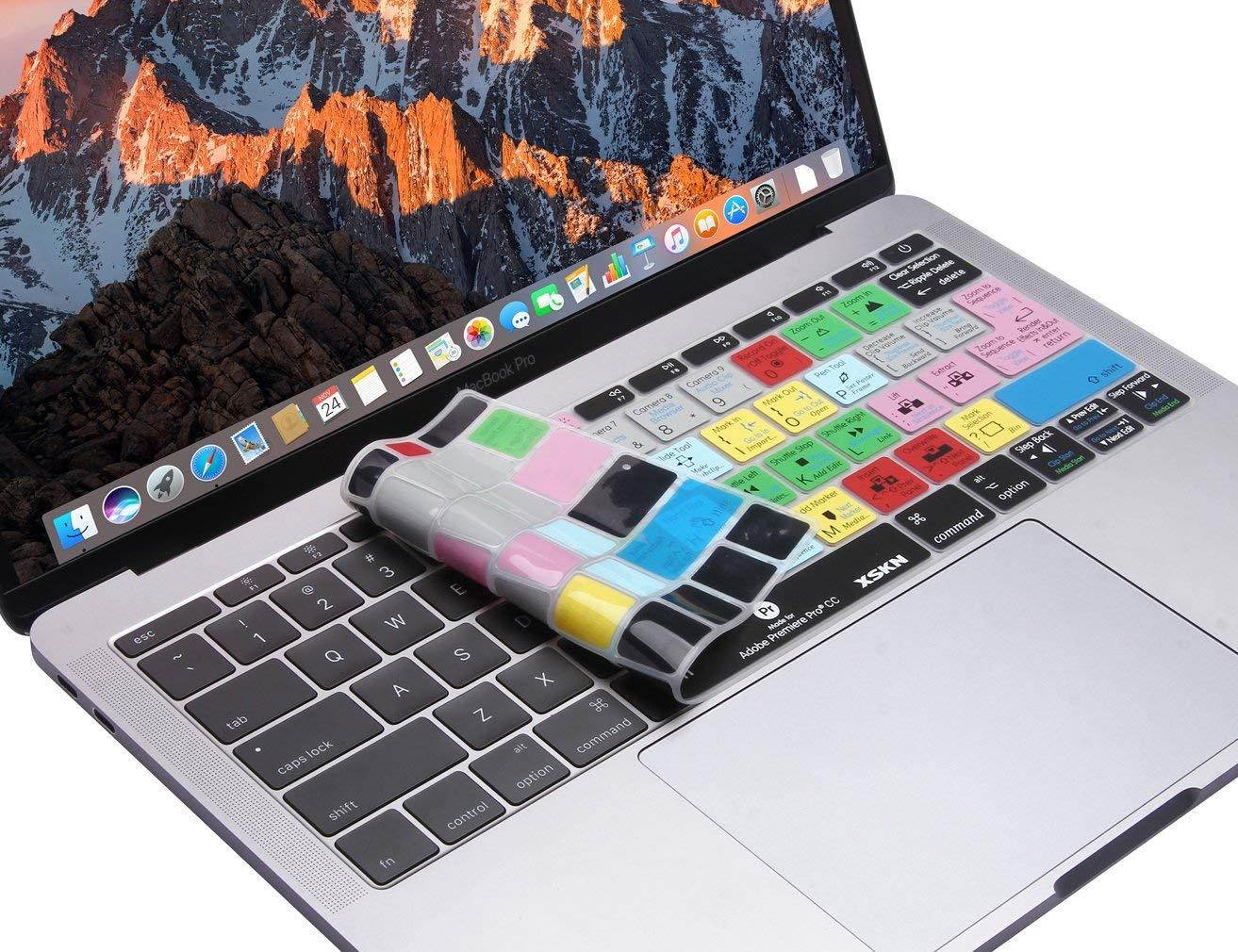 XSKN 2016/2017/2018+ Shortcut Design Series Keyboard Skin Cover for New Macbook 12 (2015 Model A1534) and New MacBook Pro 13 (2016 Newest Version Model A1708, No Touch Bar), US&EU Version (Premiere)