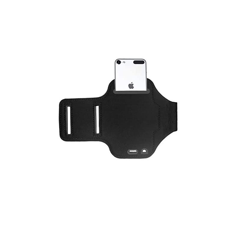 Running Exercise Armband for iPod Touch 7th, 6th and 5th Generation Devices with Adjustable Sport Band, Reflective Border, Touch Screen Protection and Key Holder (Purple)