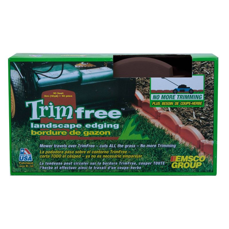 3.5" Resin Emsco Trim Free Lawn Edging - Brown