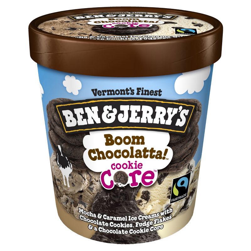 Ben & Jerry's Ice Cream Boom Chocolatta! Cookie Core - 16oz