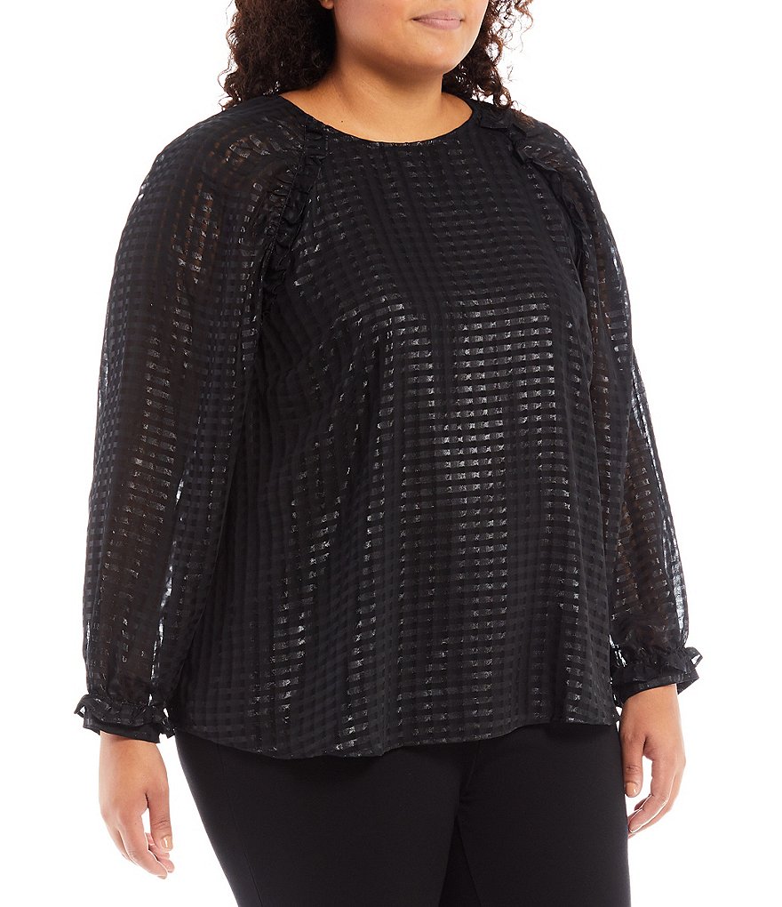 Bryn Walker Plus Size Pira Ponti Sleeveless Jewel Neck Oversized Tank