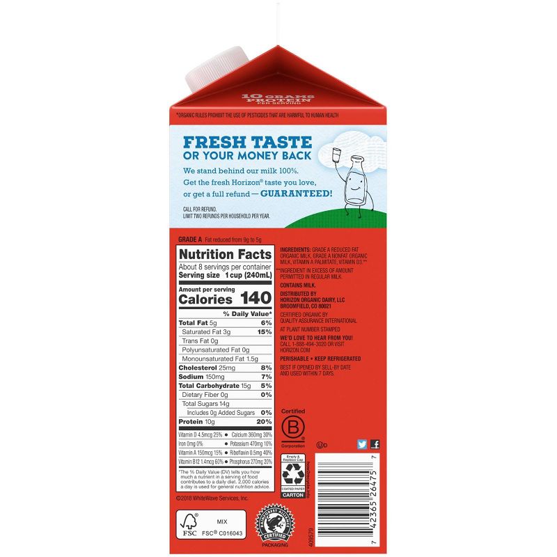 Horizon Organic 2% Milk - 0.5gal