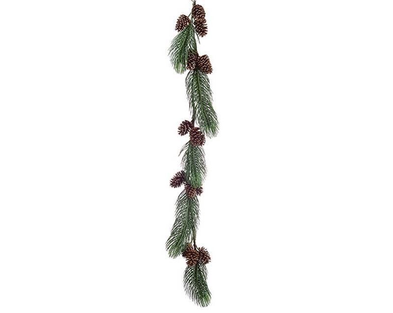 Allstate 6' x 10" Unlit Long Pine Needle and Pine Cones Artificial Christmas Garland