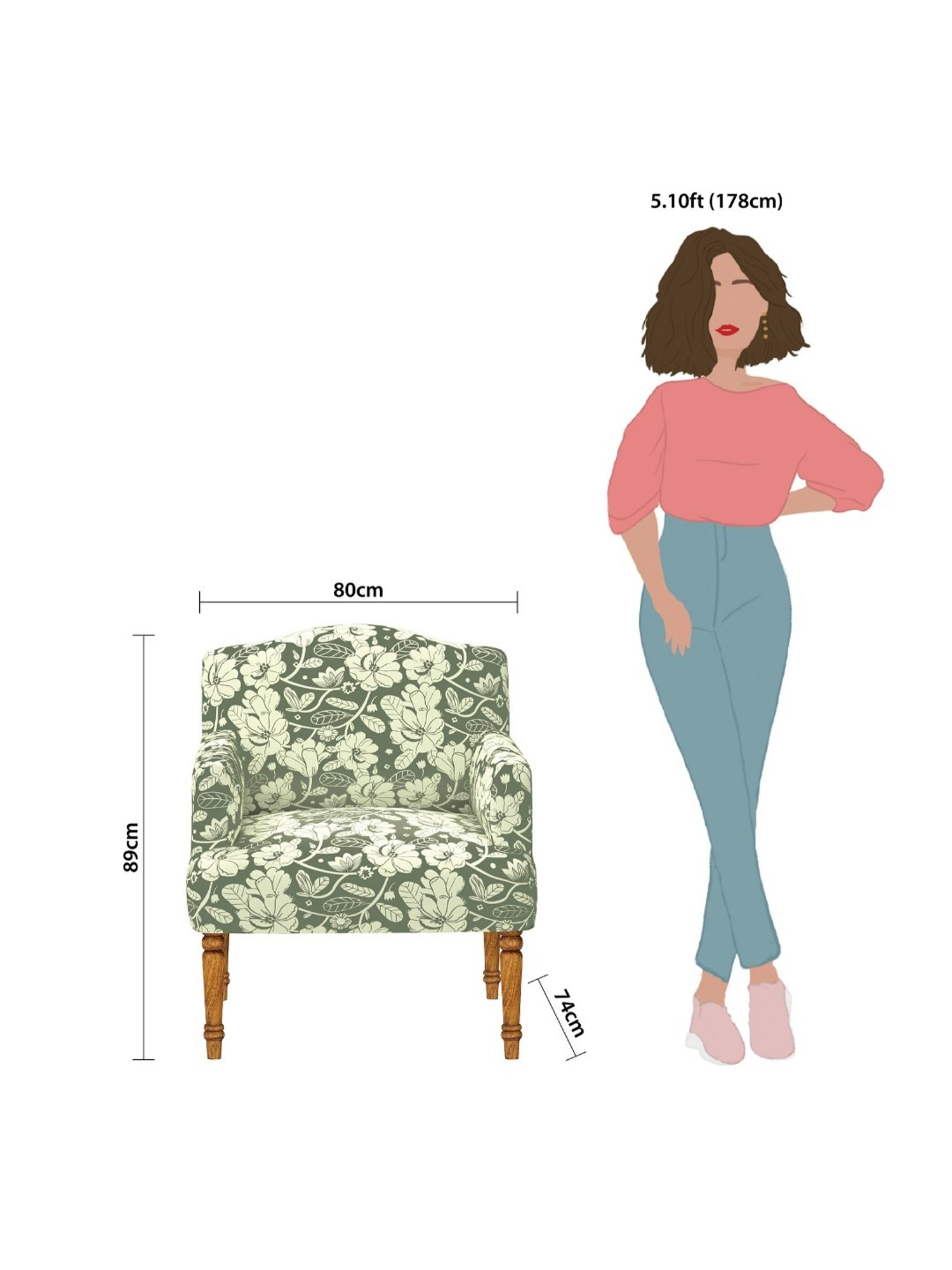 Durian Melania Cigar Brown Fabric Rocker Chairs