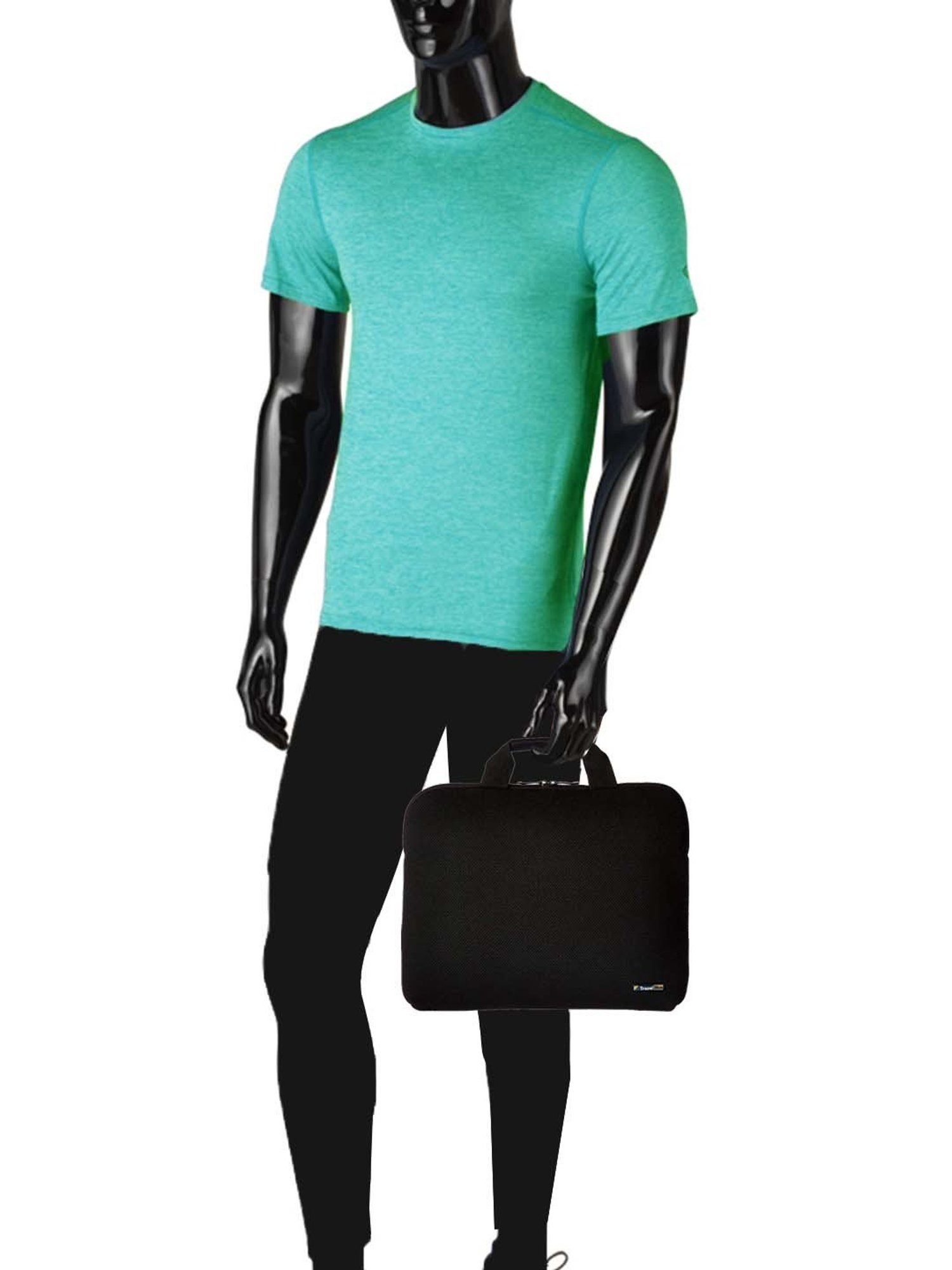 Travel Blue Black Textured Laptop Sleeves