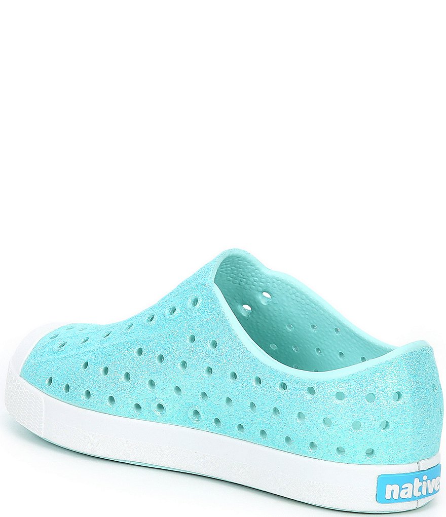 Native Girls' Jefferson Bling Glitter Perforated Slip-On Sneakers (Toddler)