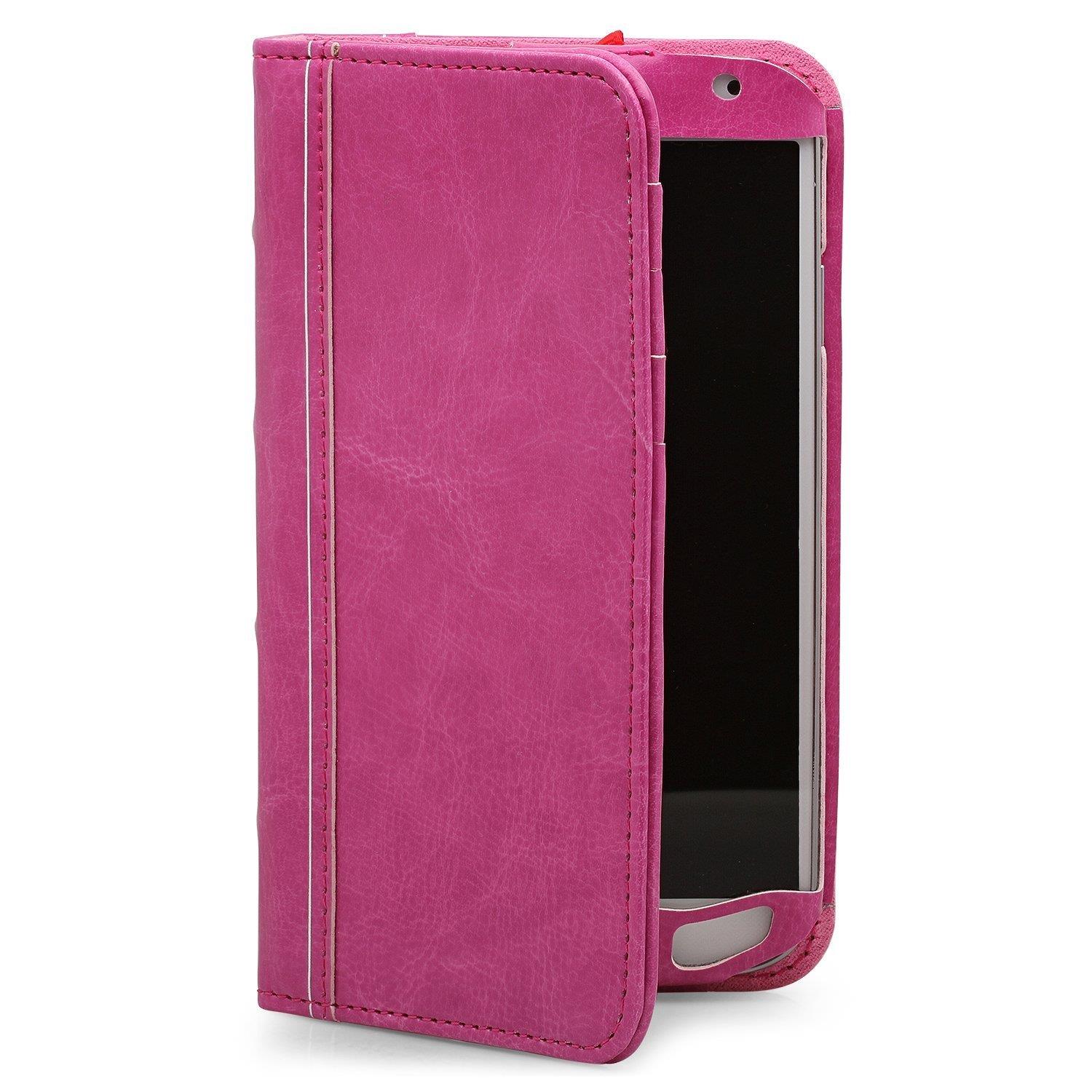Aduro BookCase Folio & Wallet Case for Samsung Galaxy S4 -Pink
