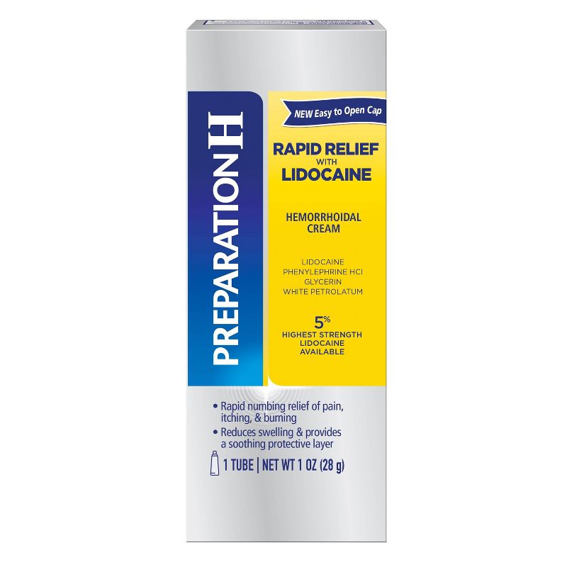 Preparation H Rapid Relief Hemorrhoid Symptom Treatment Cream with Lidocaine - 1oz