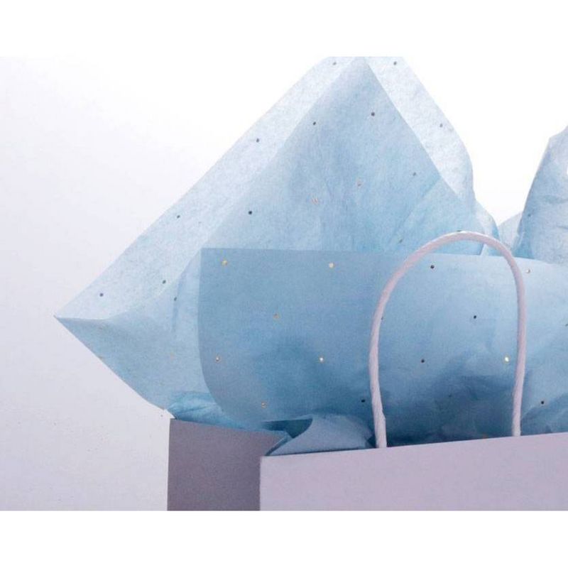 8ct Pegged Tissue with Dotted Foil Gold/Blue - Spritz™