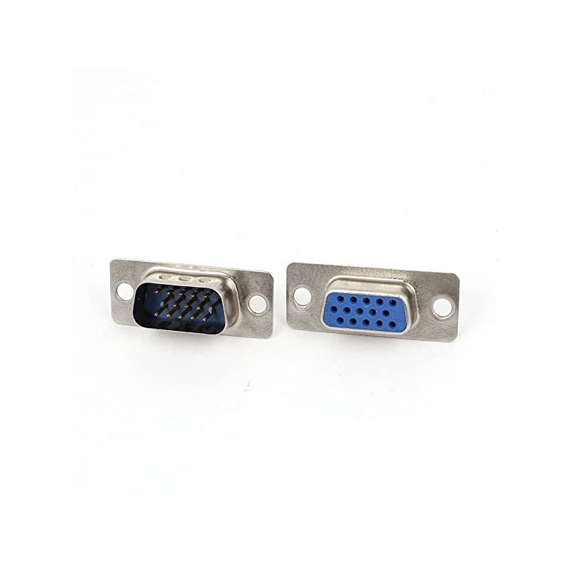 DB15 15Pin 3Row Male to Female Connector VGA Cable Adapter 8Pcs