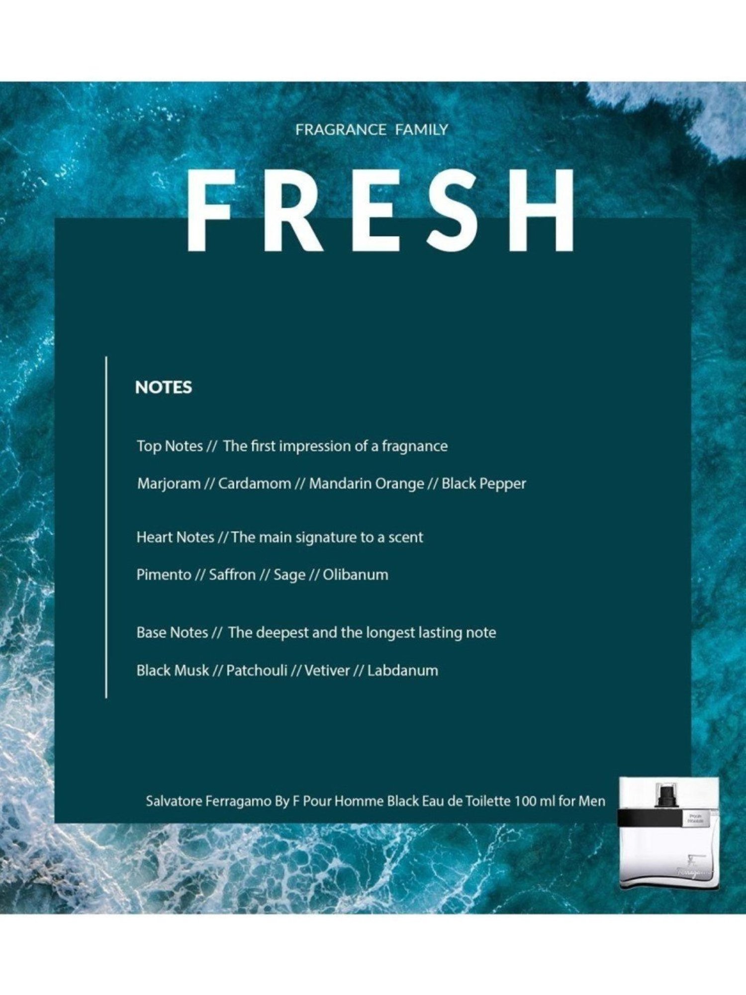 Salvatore Ferragamo By F Pour Homme Black Eau de Toilette 100 ml for Men