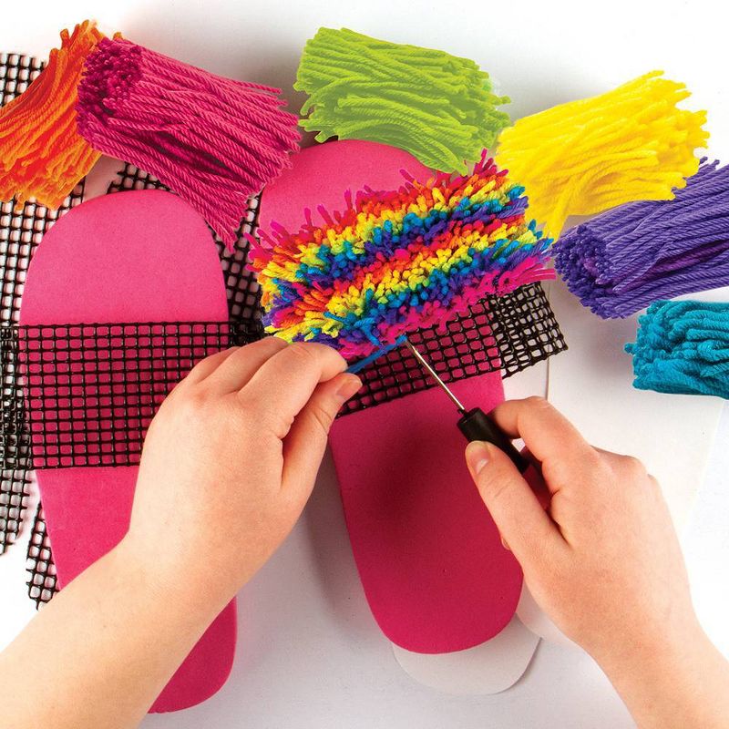 Fashion Angels Make Your Own Shaggy Latch Hook Slipper Kit