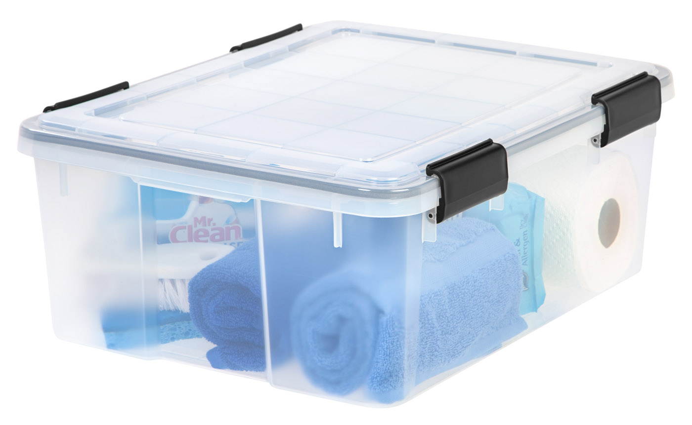 IRIS WEATHERTIGHT&reg; Storage Box, 30 Quart, Clear