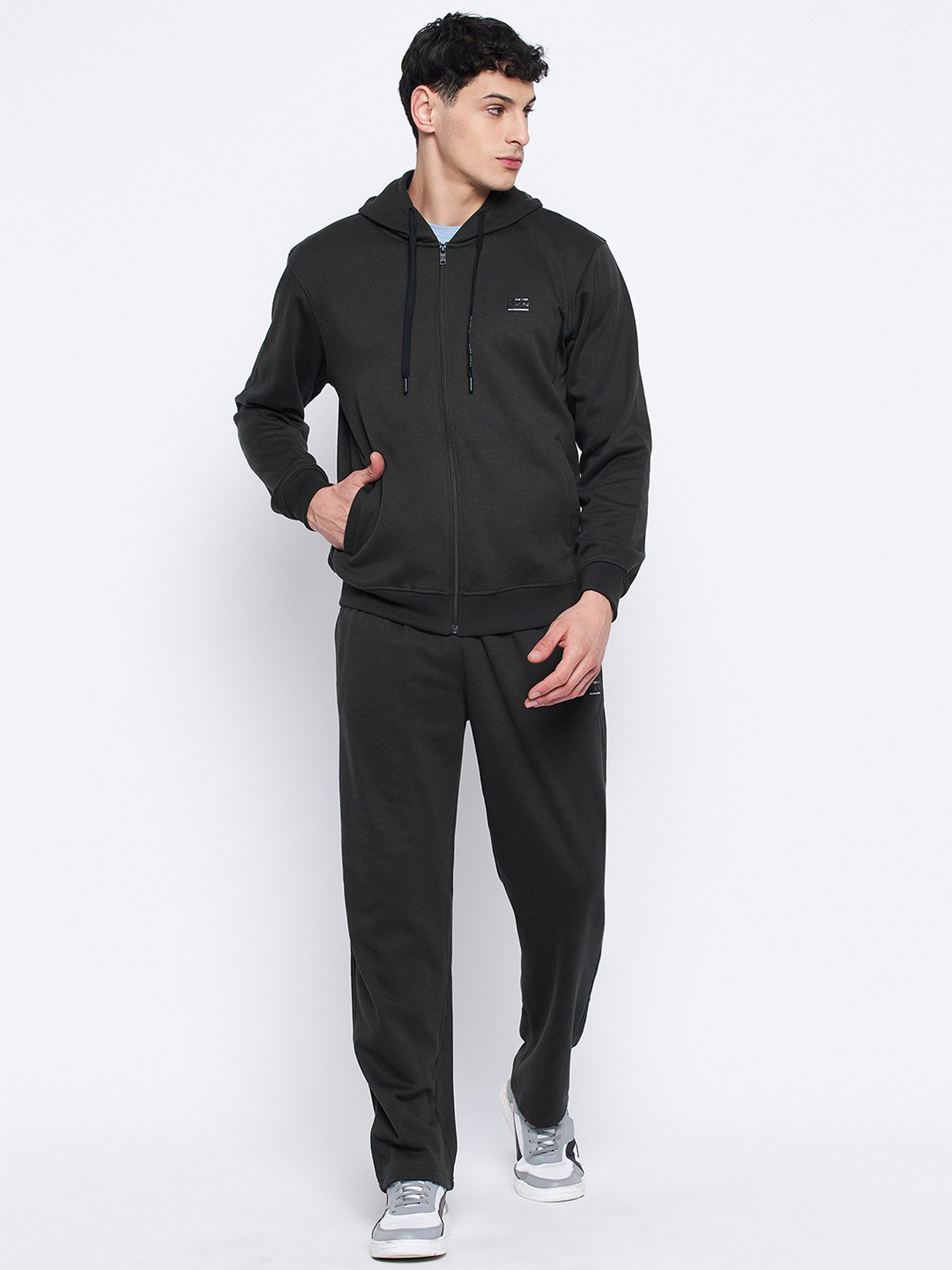 Okane Dark Olive Regular Fit Tracksuits