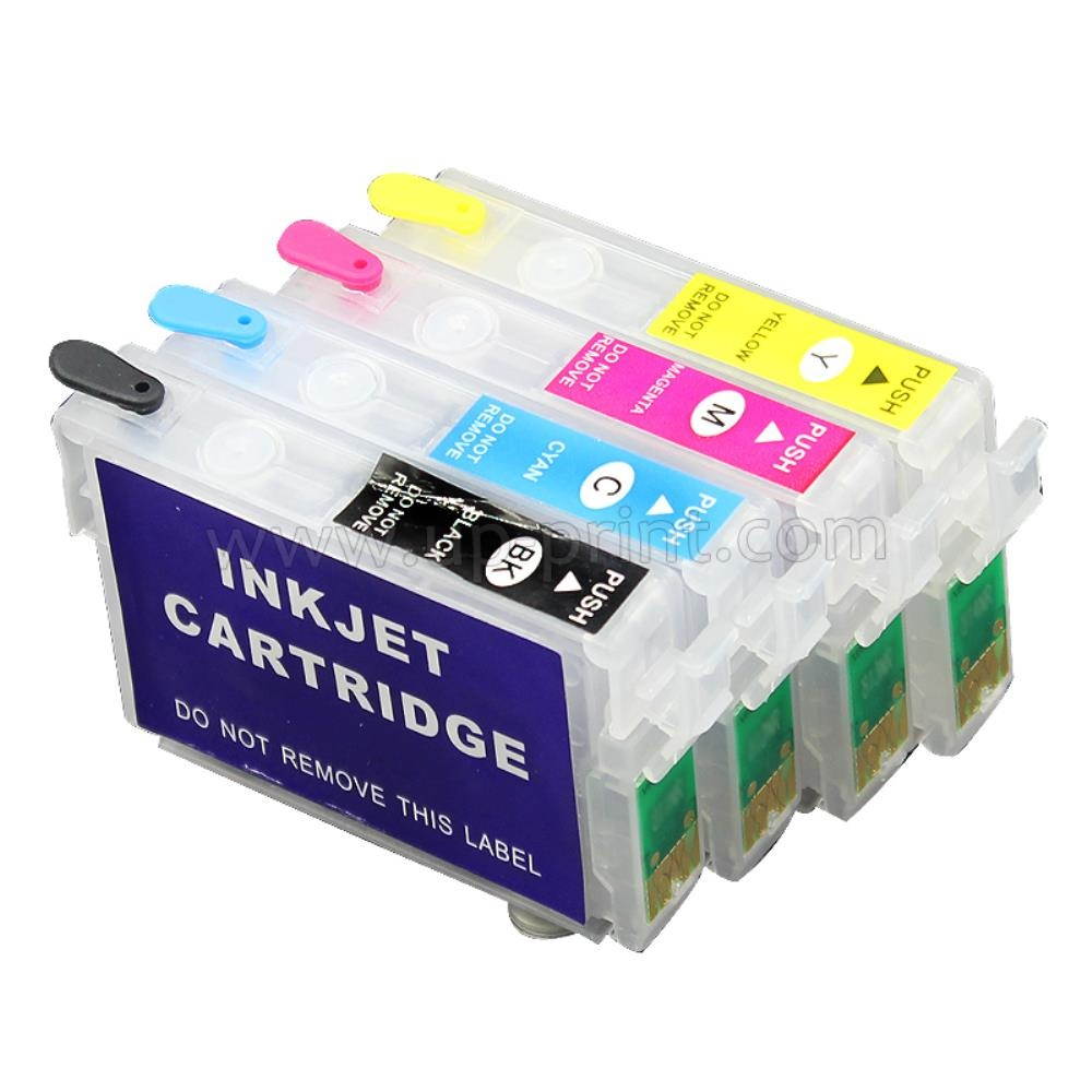 4PCS refillable ink cartridges for epson TX620FWD TX560WD Workforce T42WD with ARC chip  T1401 T1402 T1403T1404