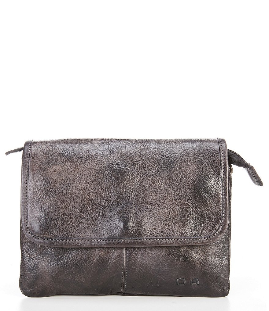 Bed Stu Ziggy Flap Closure Tanned Leather Crossbody Bag