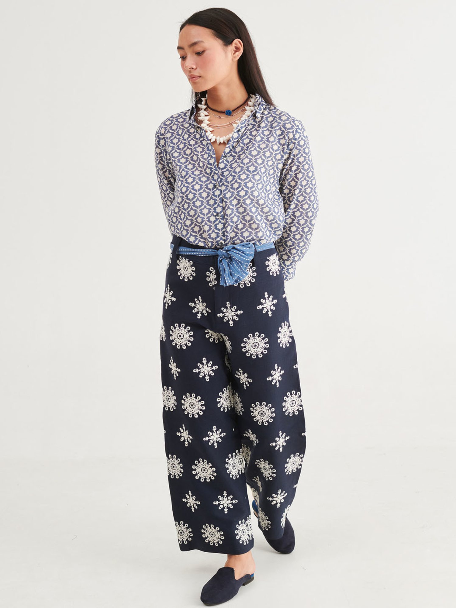 Prakriti Jaipur Indigo Star Shirt