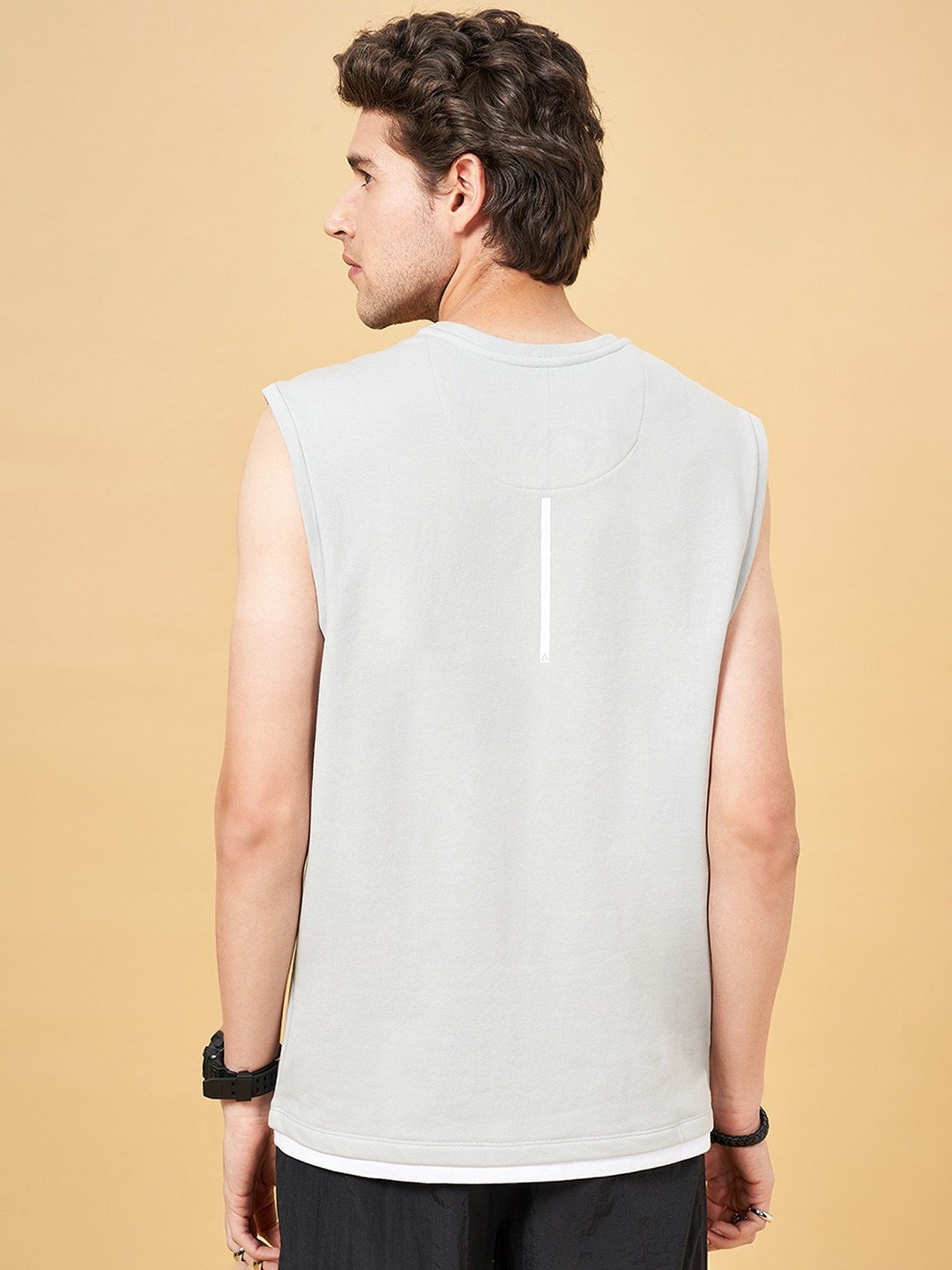 Street 808 By Pantaloons Gray Violet Regular Fit Vest