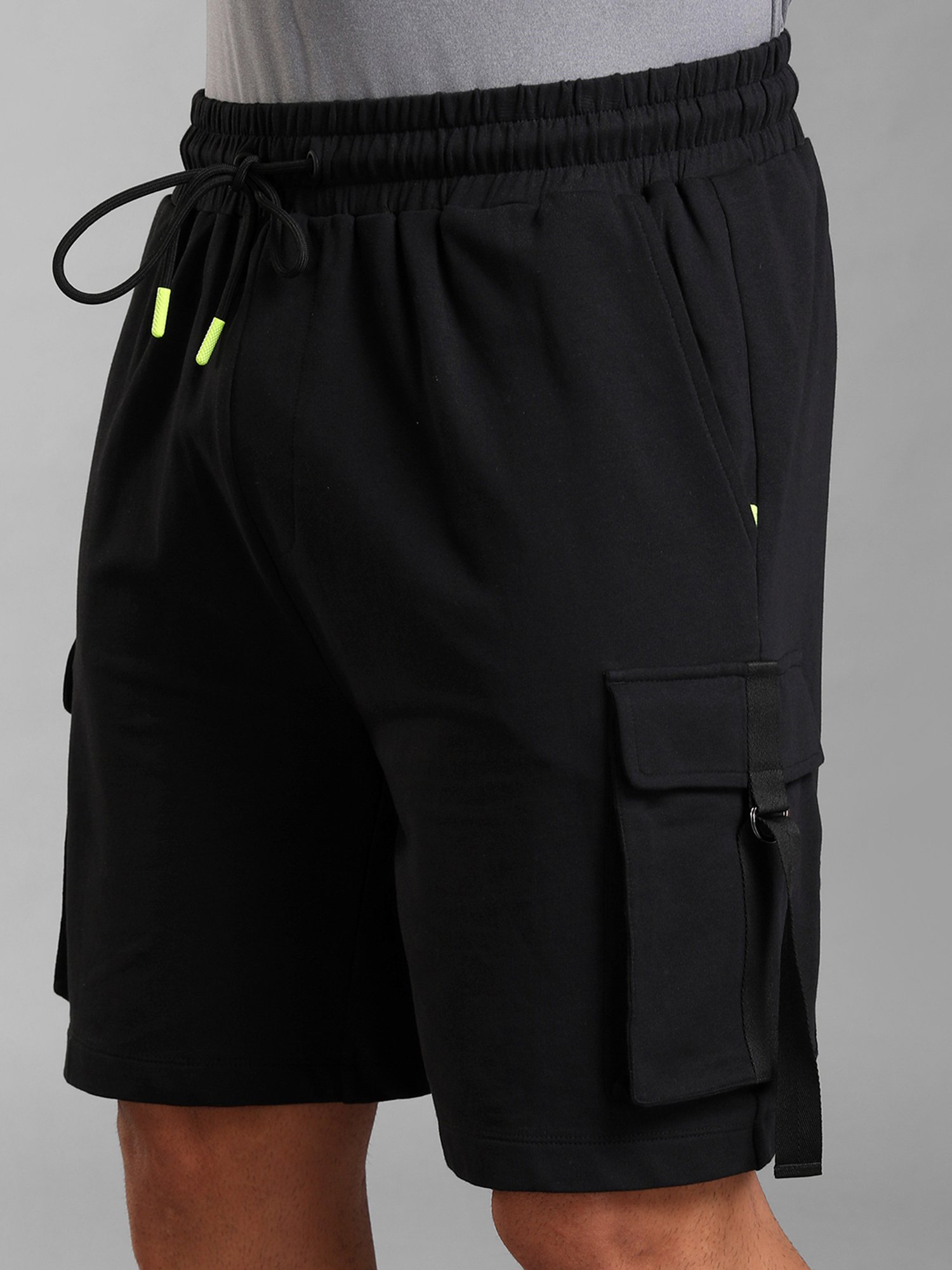 Kazo Black Regular Fit  Shorts