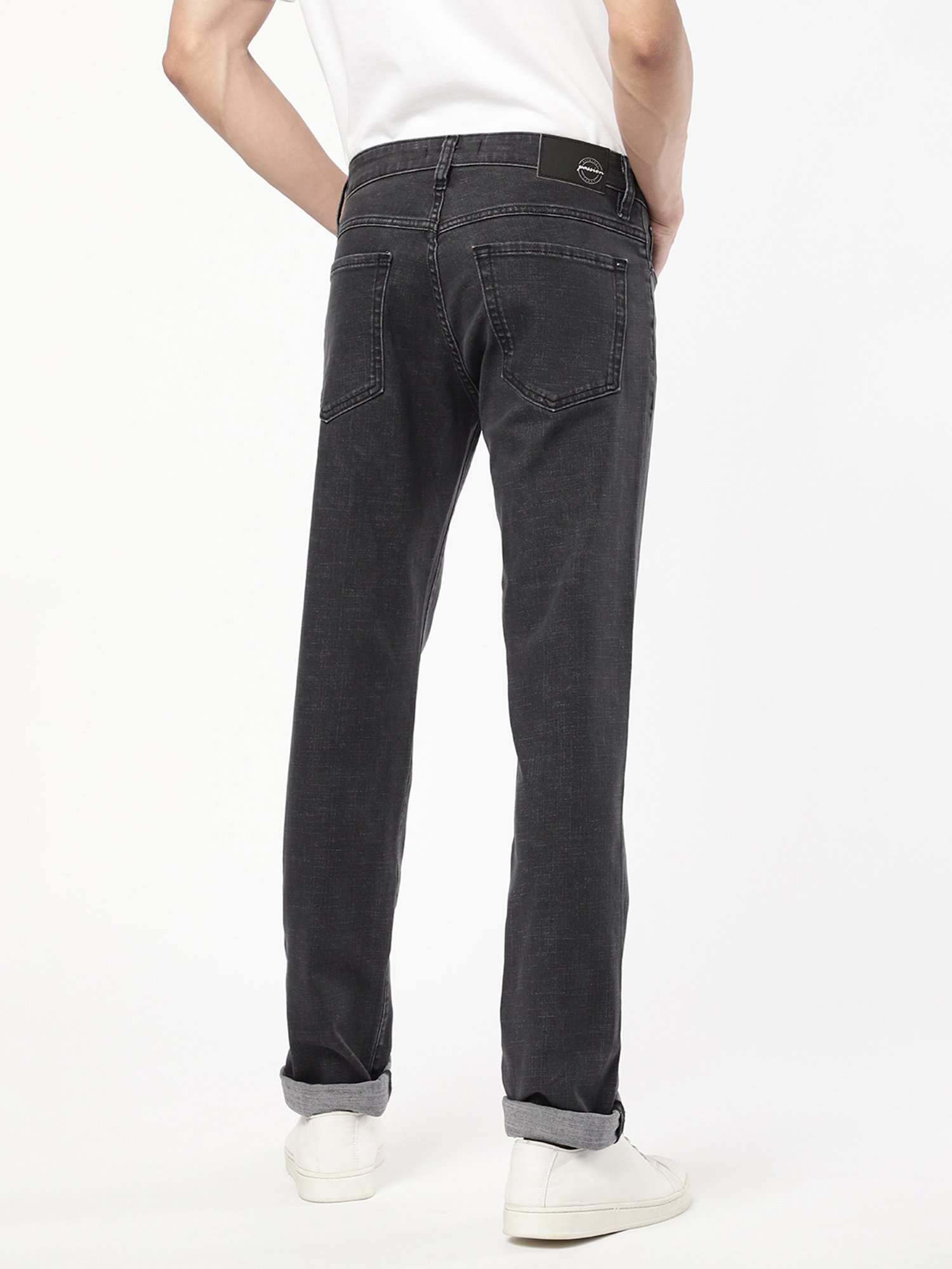 Passion Black Comfort Fit Lightly Washed Jeans