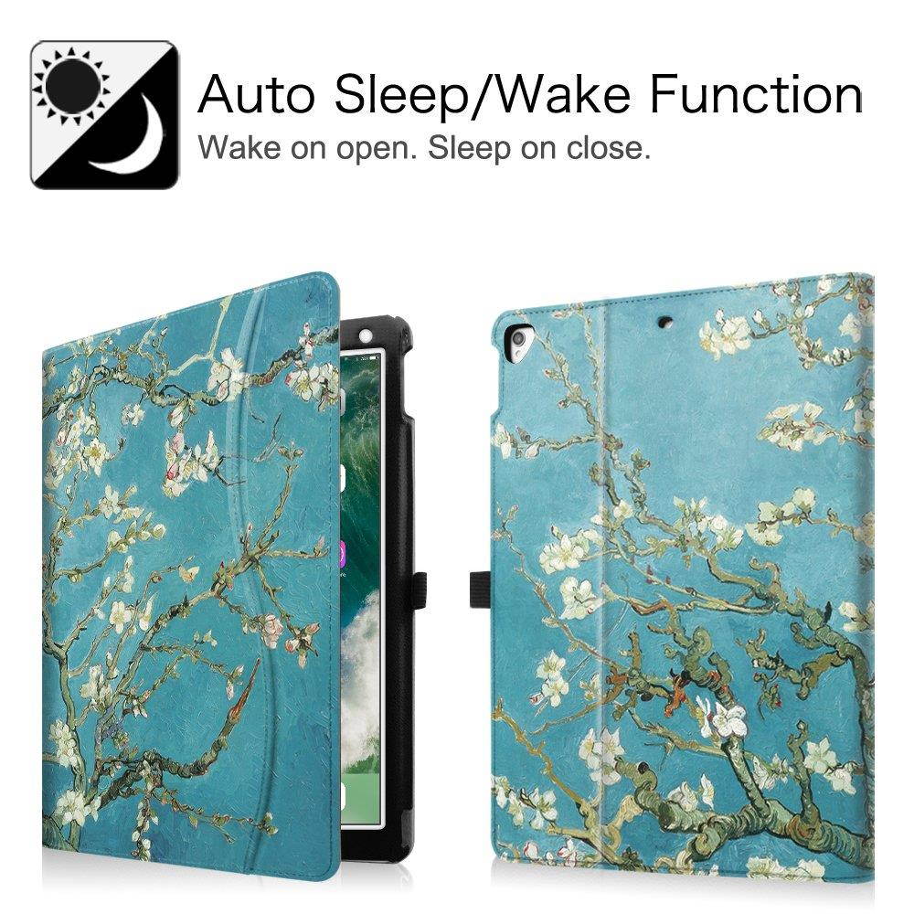 Fintie iPad Pro 12.9 Case - [Corner Protection] Multi-Angle Viewing Folio Stand Cover w/Pocket, Auto Wake/Sleep Feature for Apple iPad Pro 12.9 1st Gen 2015 / iPad Pro 12.9 2nd Gen 2017, Blossom