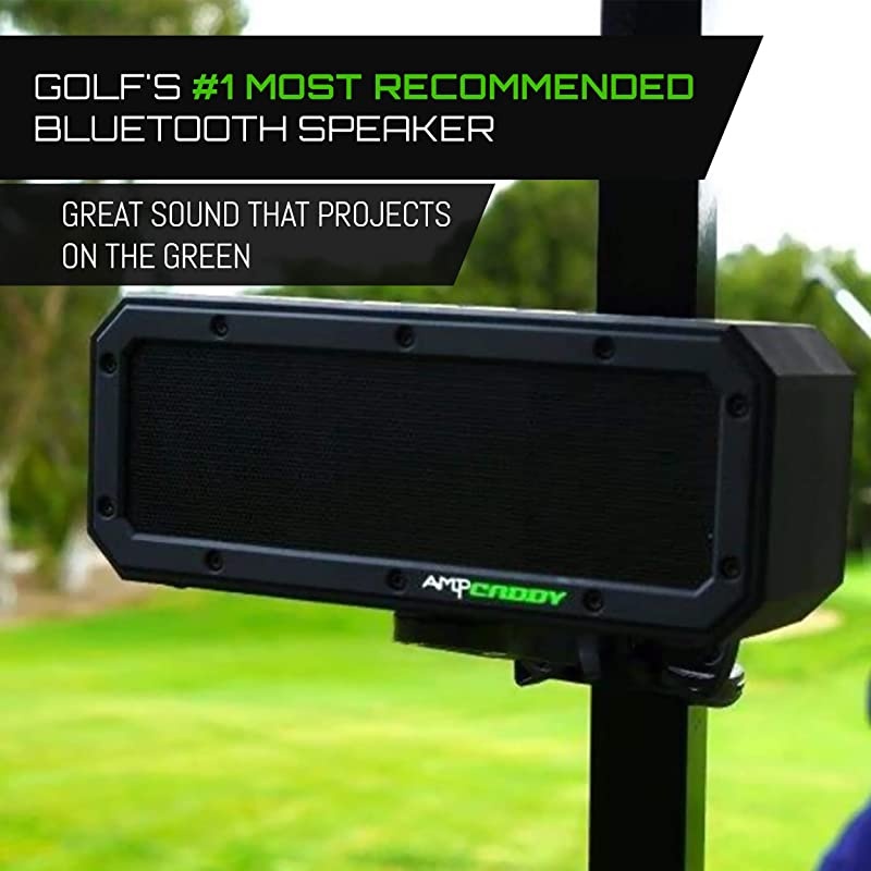 Golf Speaker with Mount, 40 Watt Bluetooth Portable  Version 3 Pro Max Bluetooth Speaker and Mount with Loud Stereo Sound and Bass Boost, 12-Hour Playtime, Extended Bluetooth Range, Waterproof