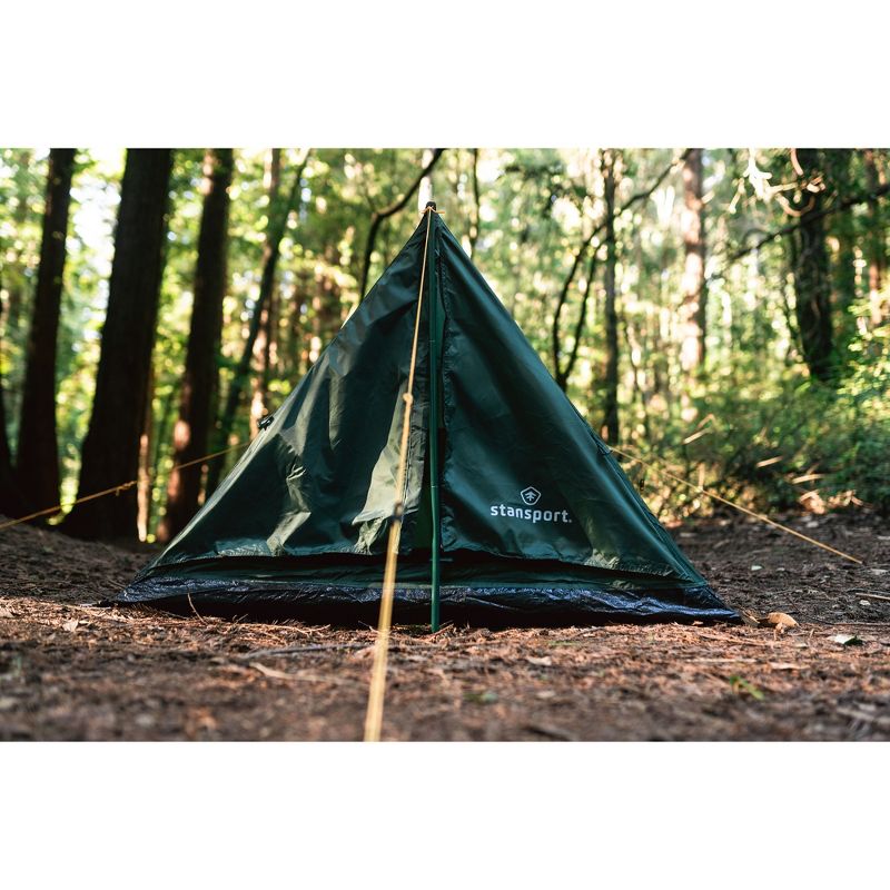 Stansport Scout Backpack 2 Person A Frame Tent Forest Green
