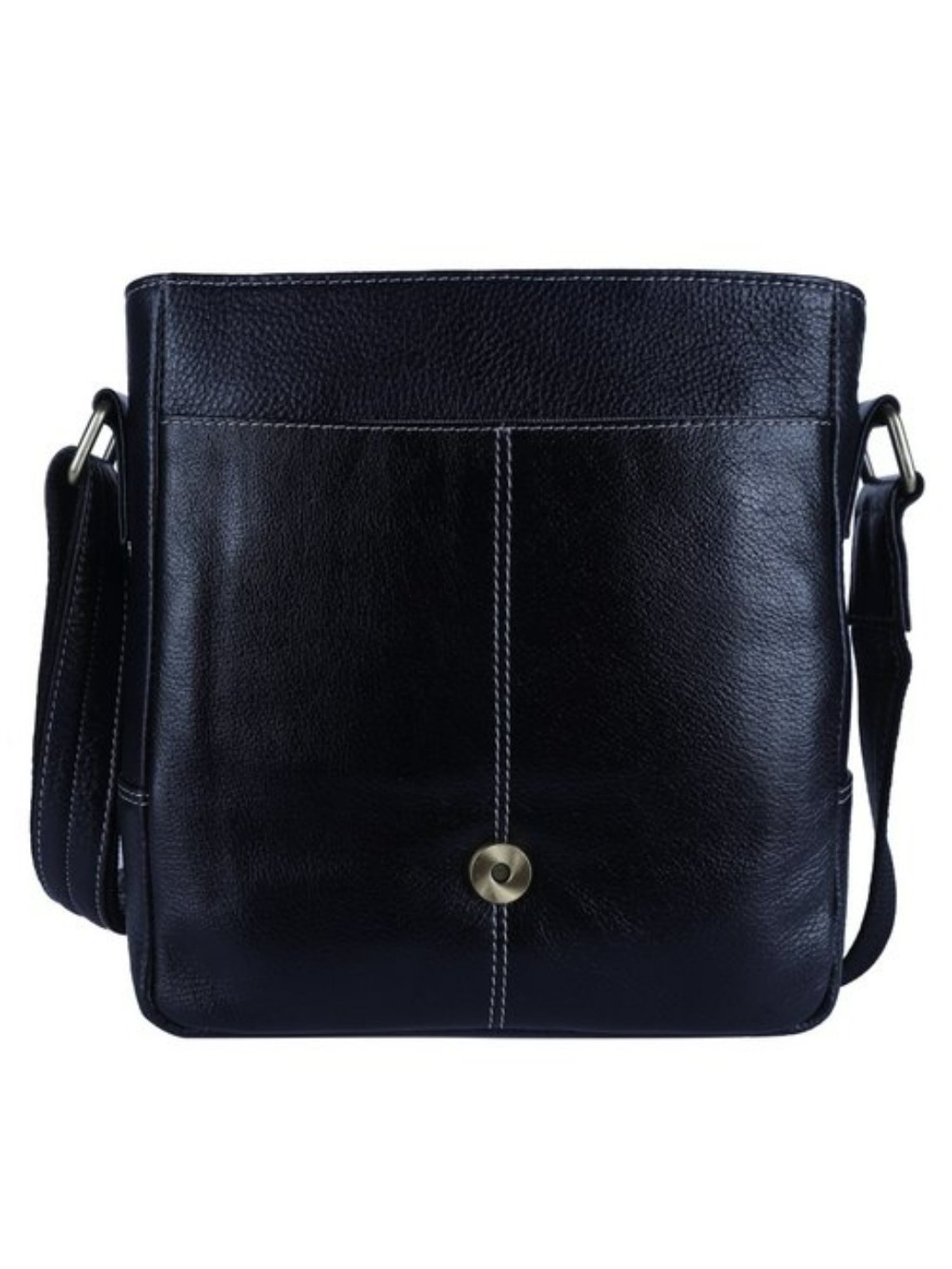 HiLEDER Blue Textured Medium Leather 9 inch Cross Body Bag