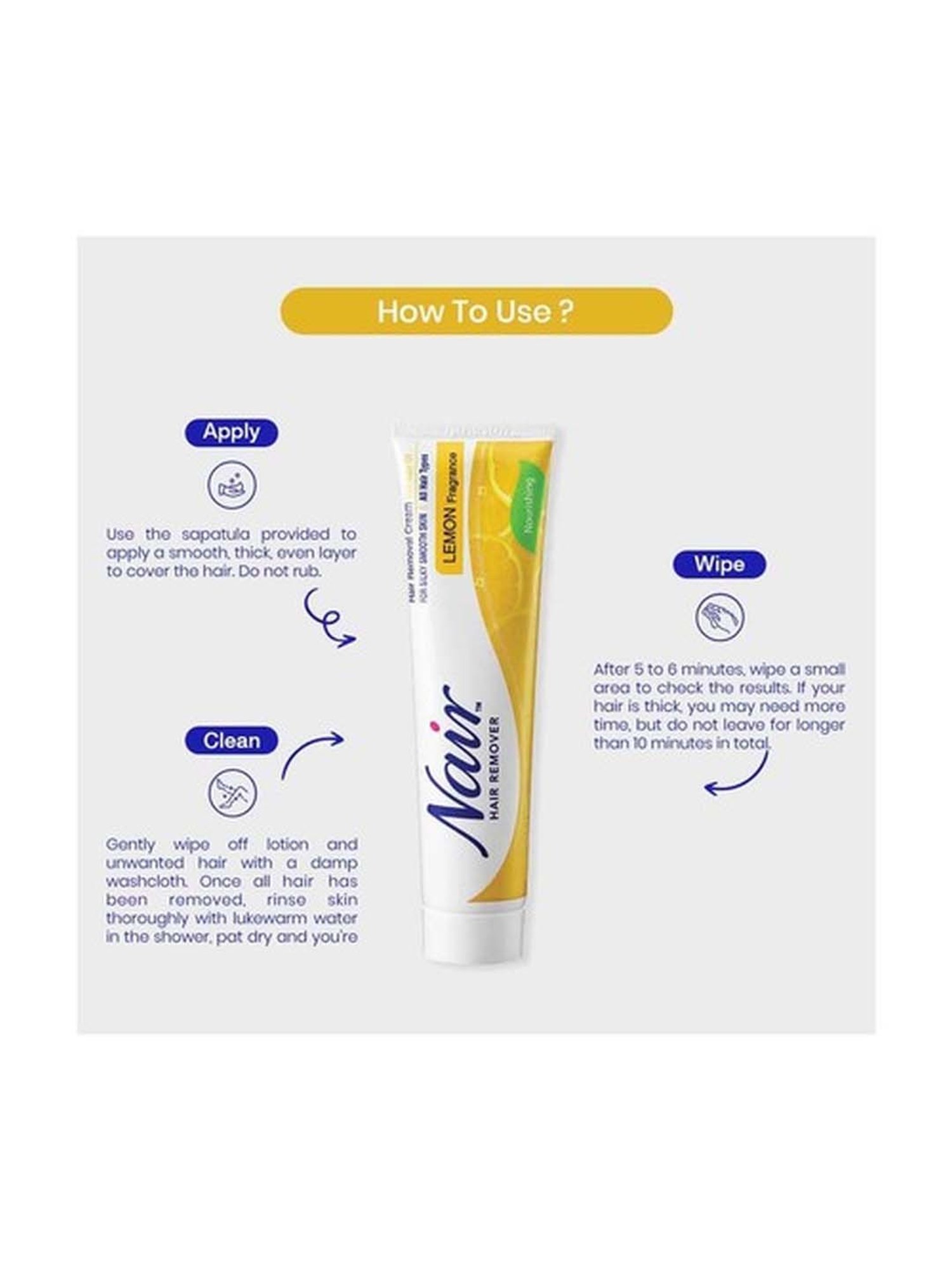 NAIR Hair Remover Cream - Lemon Fragrance - 110 gm