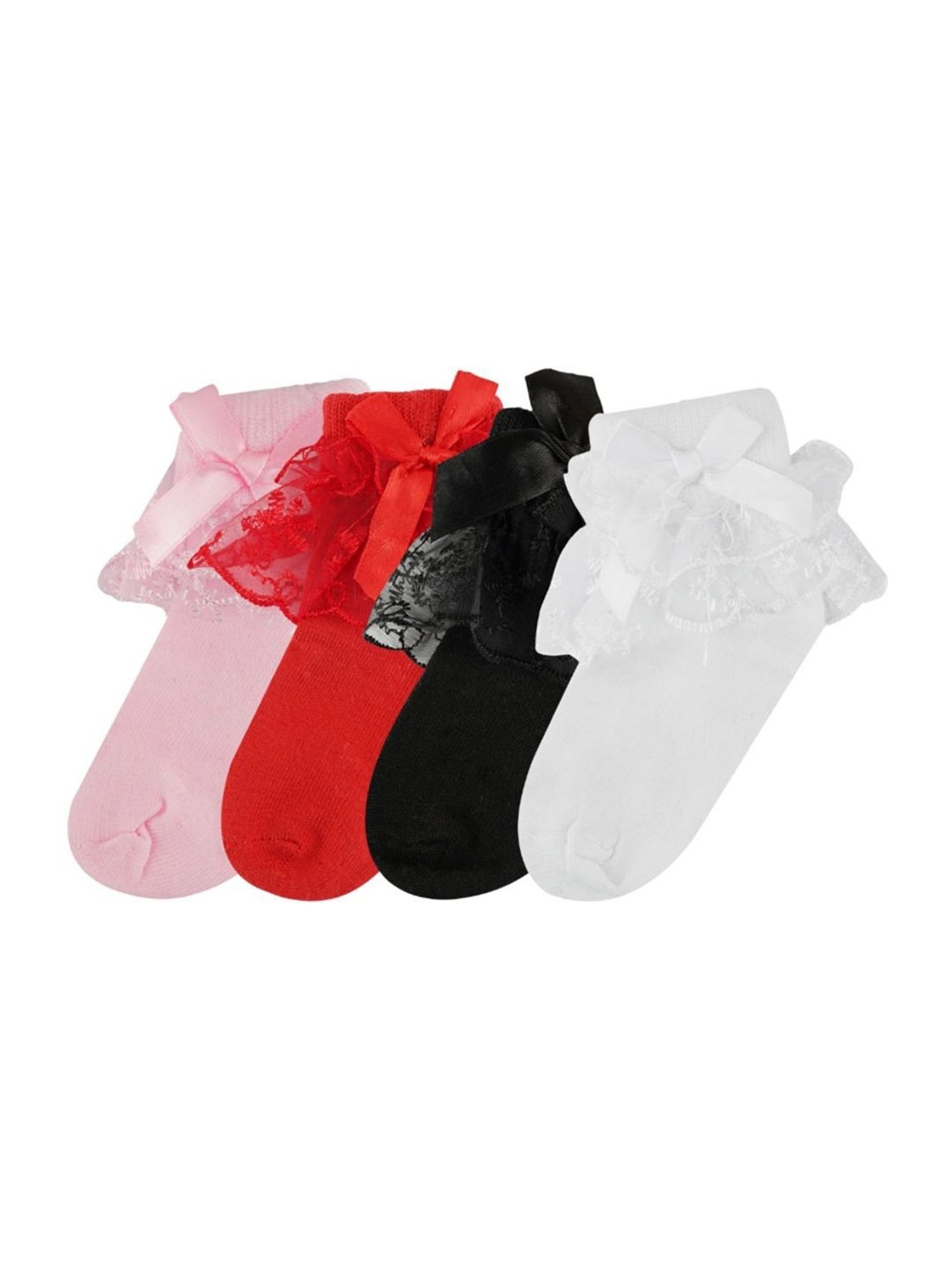 NEXT2SKIN Kids Red & Pink Regular Fit Socks (Pack of 4)