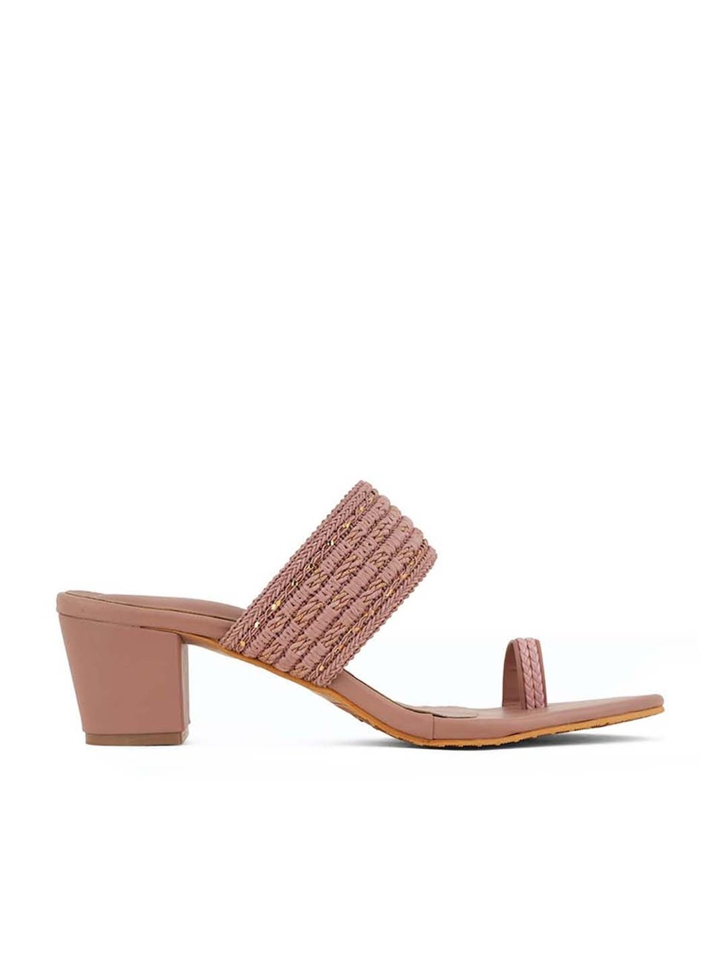 Scentra Women's Peach Toe Ring Sandals