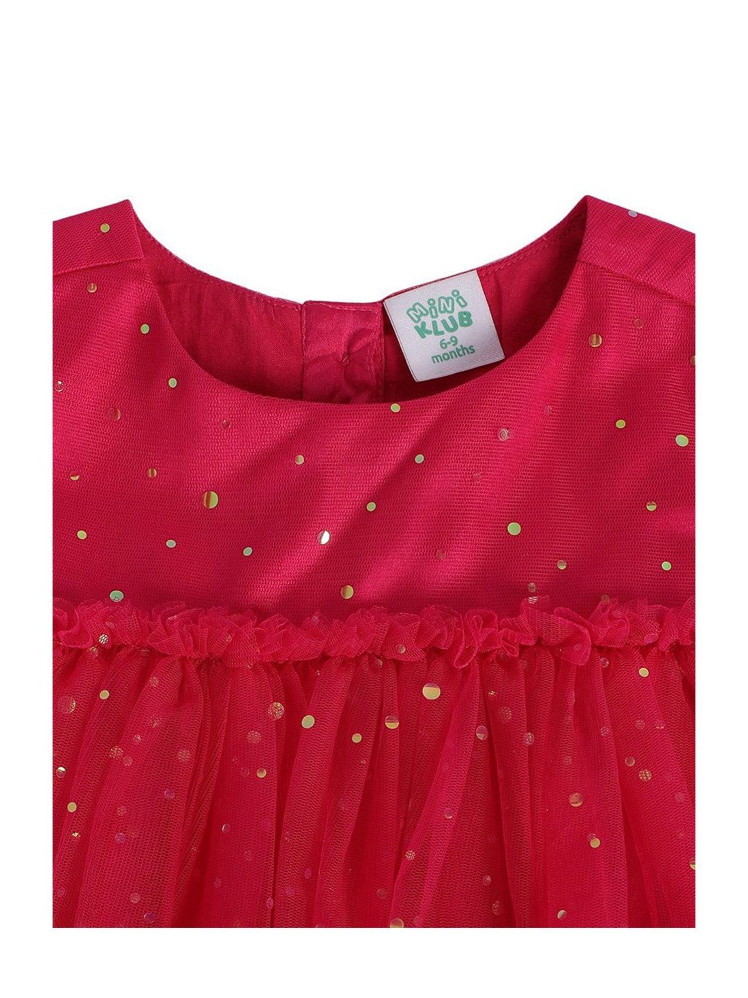 Nauti Nati Kids Blue Embroidered Dress