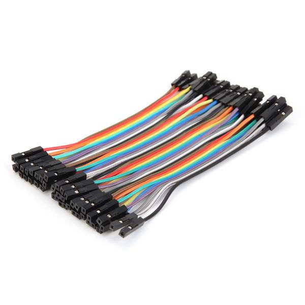 40pcs 10cm Female To Female Jumper Cable Dupont Wire For Arduino