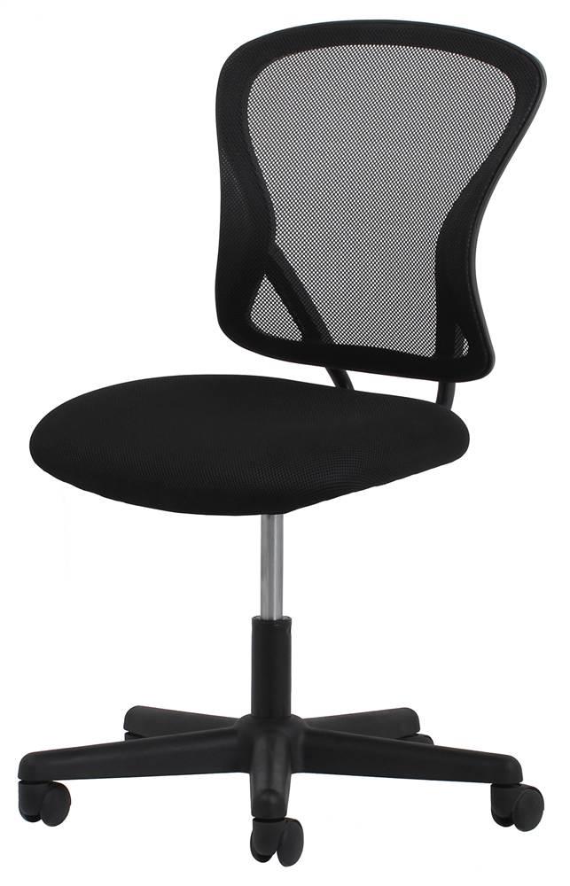 Essentials ESS-3010 Mesh Back Swivel Task Chair, Black Frame, Black Fabric, Black Mesh