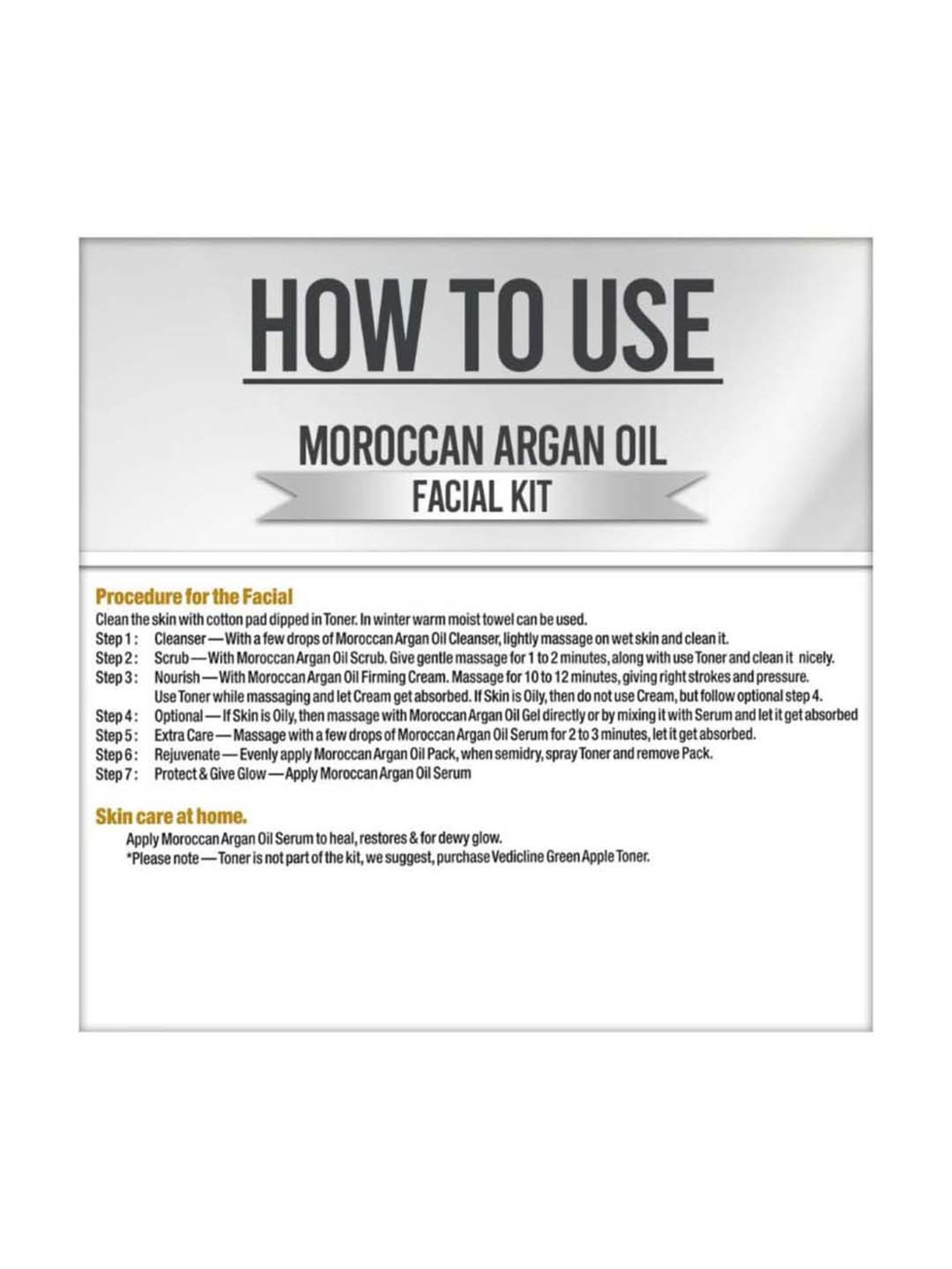 VEDIC LINE Moroccan Argan Oil Facial Kit
