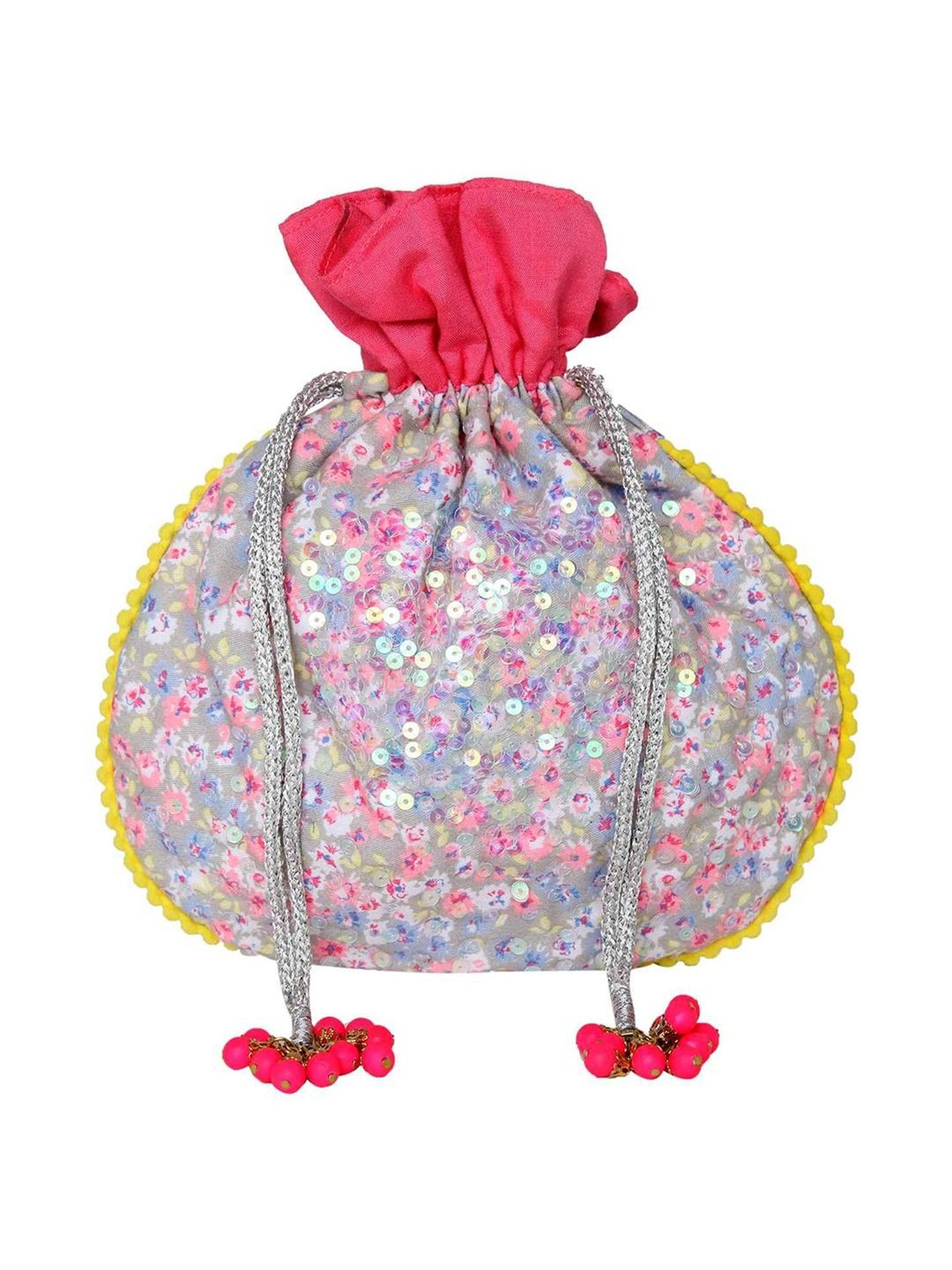 Tarini Nirula Pink Canvas Potli