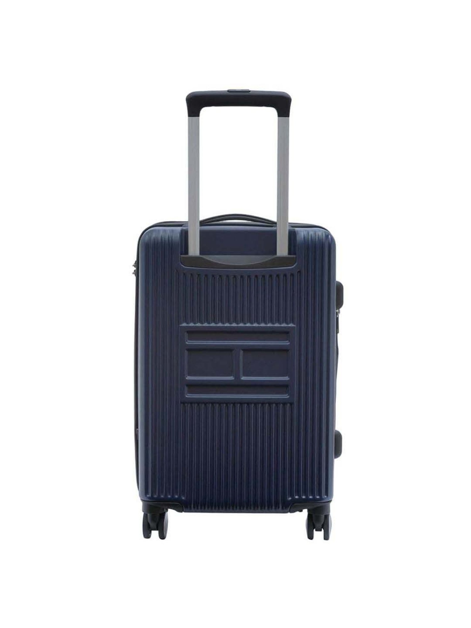 Tommy Hilfiger Empire X Navy Textured Hard Cabin Trolley Bag - 57 Cms