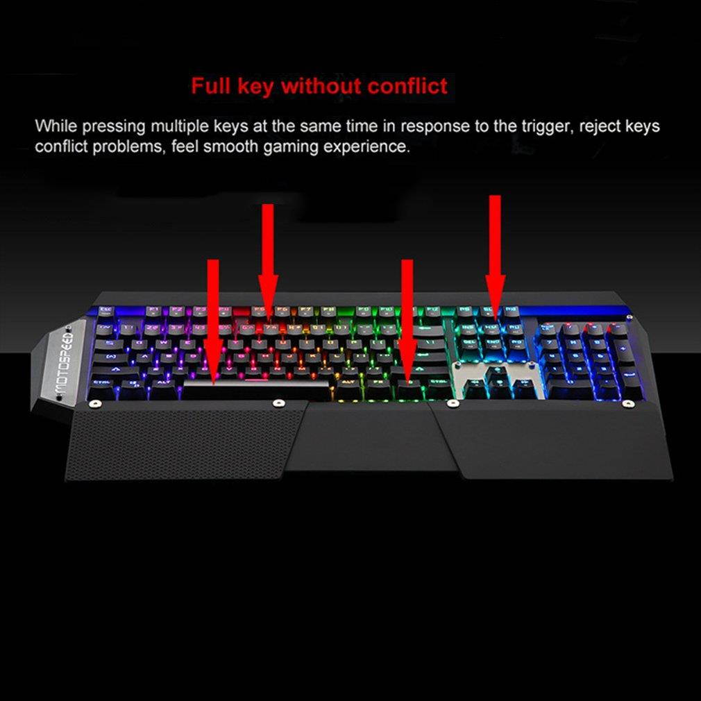 MOTOSPEED CK88 RGB Backlit Mechanical Keyboard For PC Laptop Desktop Notebook