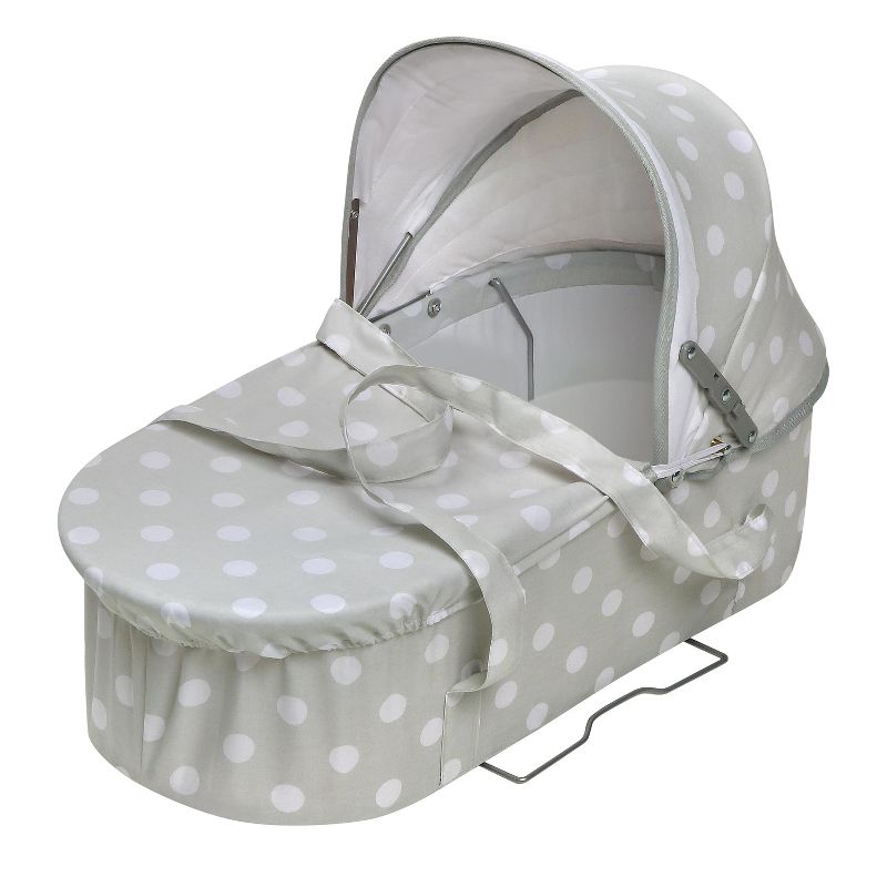 Badger Basket Just Like Mommy 3-in-1 Doll Pram/Carrier/Stroller - Gray/Polka Dots