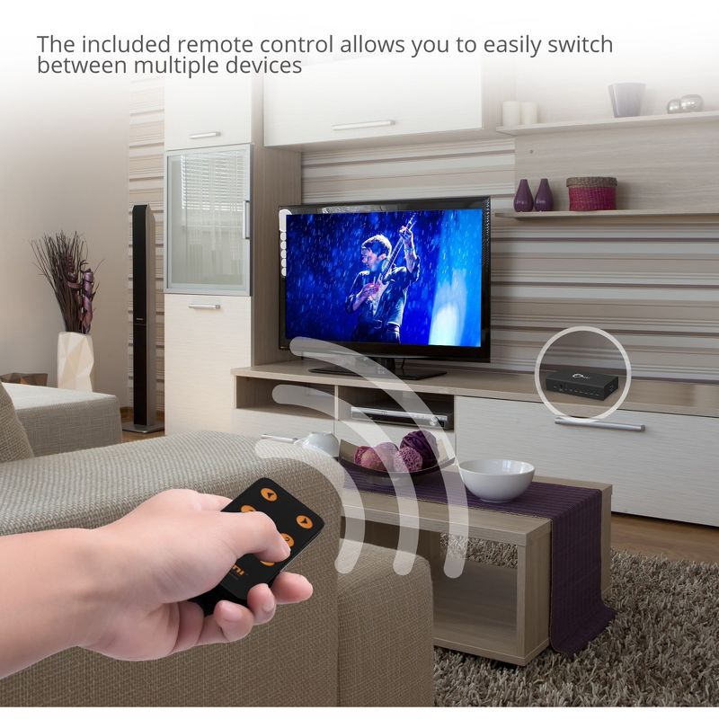 SIIG 5x1 HDMI Switch 4K - 3840 ?? 2160 - 4K - 5 x 1 - 1 x HDMI Out