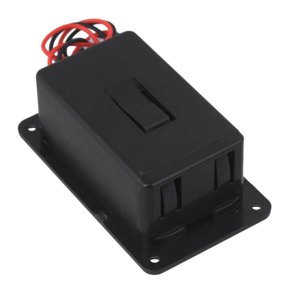 BQLZR 6.9cm Length Black Flat Mounting Battery Case Cover for Guitar Bass Music Parts