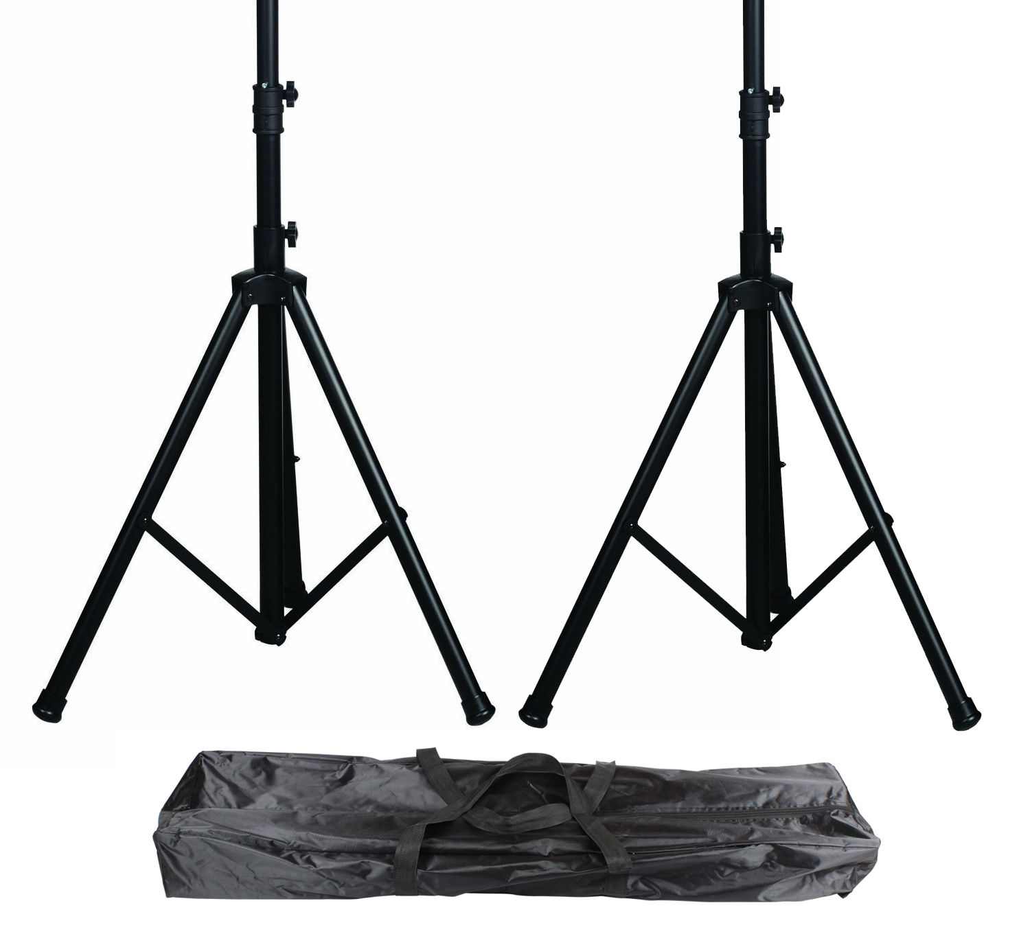 Speaker stands 2x carrying bag adjustable height DJ pro audio