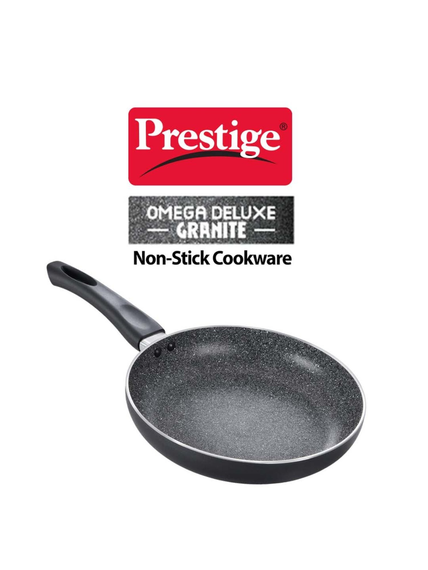 Prestige Omega Black Deluxe Granite 200 mm Fry Pan without Lid - Set of 1