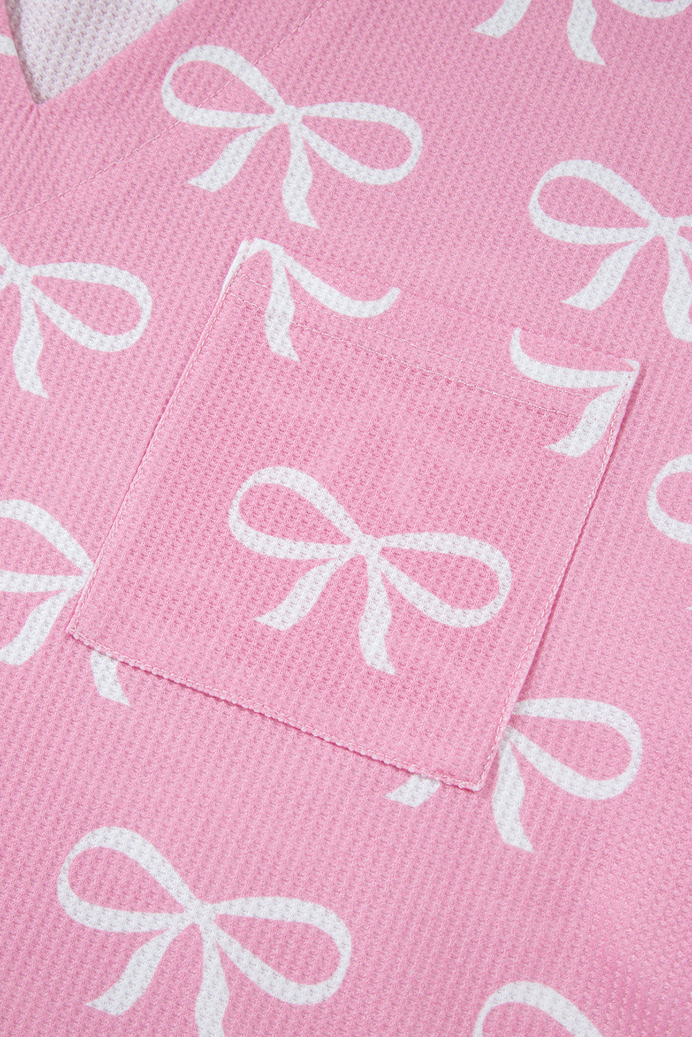 Skobeloff Textured Ruffle Split Top and Drawstring Shorts Set